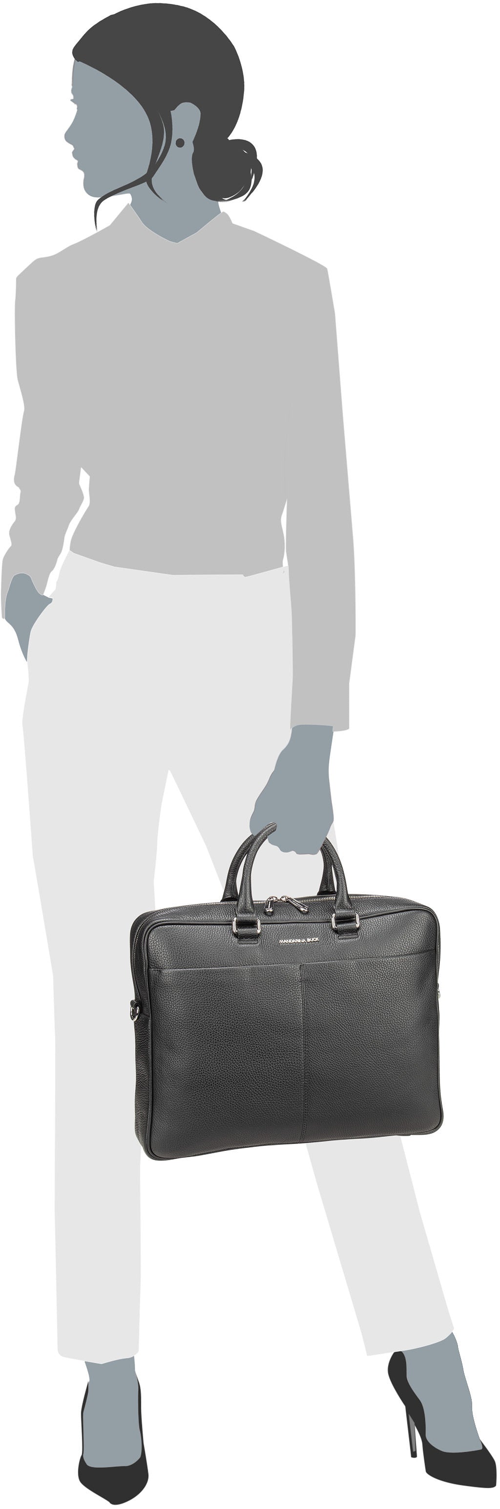 Mandarina Duck Mellow Urban MWC01 Avio Aktentasche – Silhouettenansicht