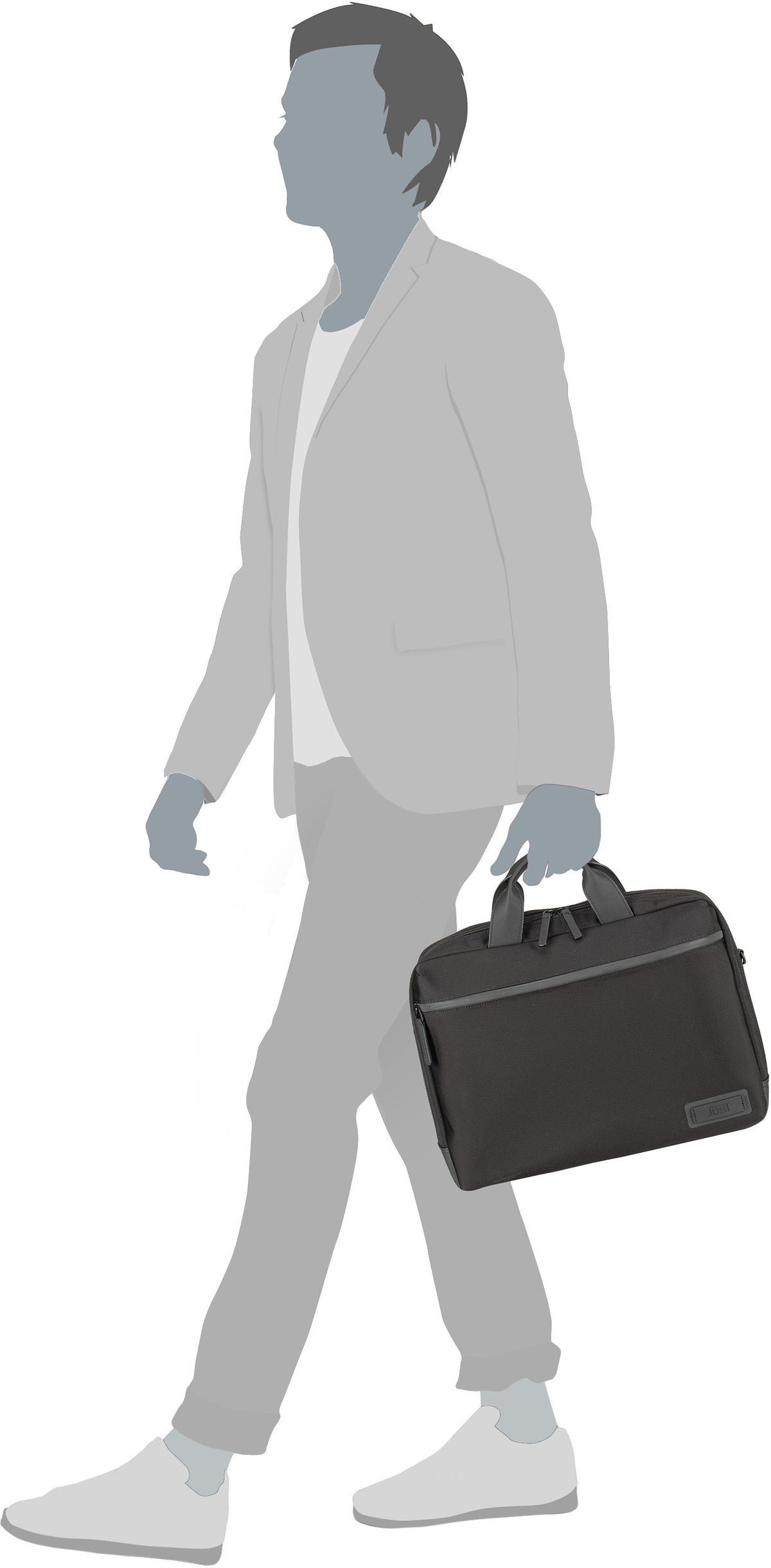 Jost Tallinn Business Bag 1 Comp Black Aktentasche – Silhouettenansicht