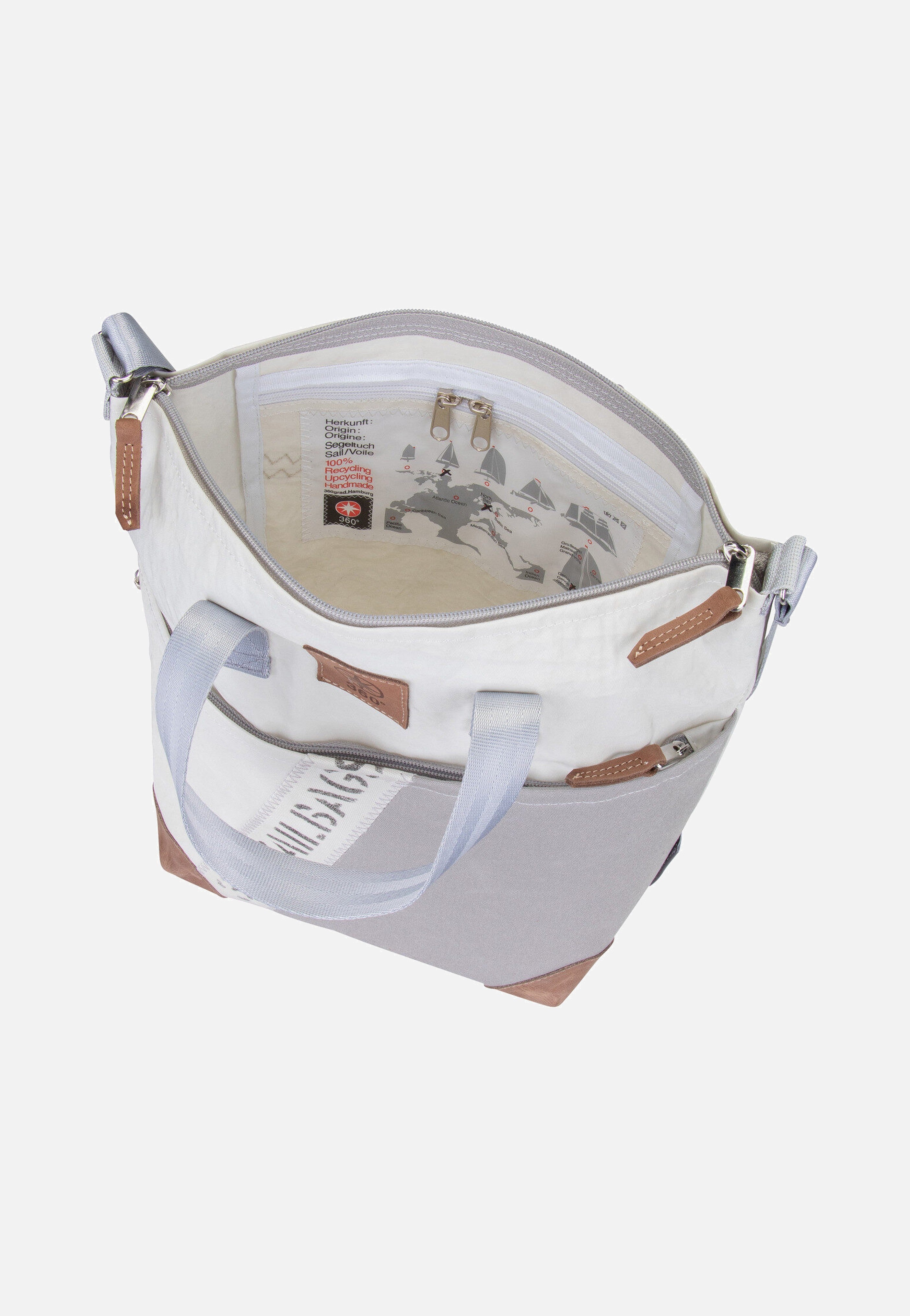 360Grad Deern Mini Stencil-Weiß/Grau Tote Bag