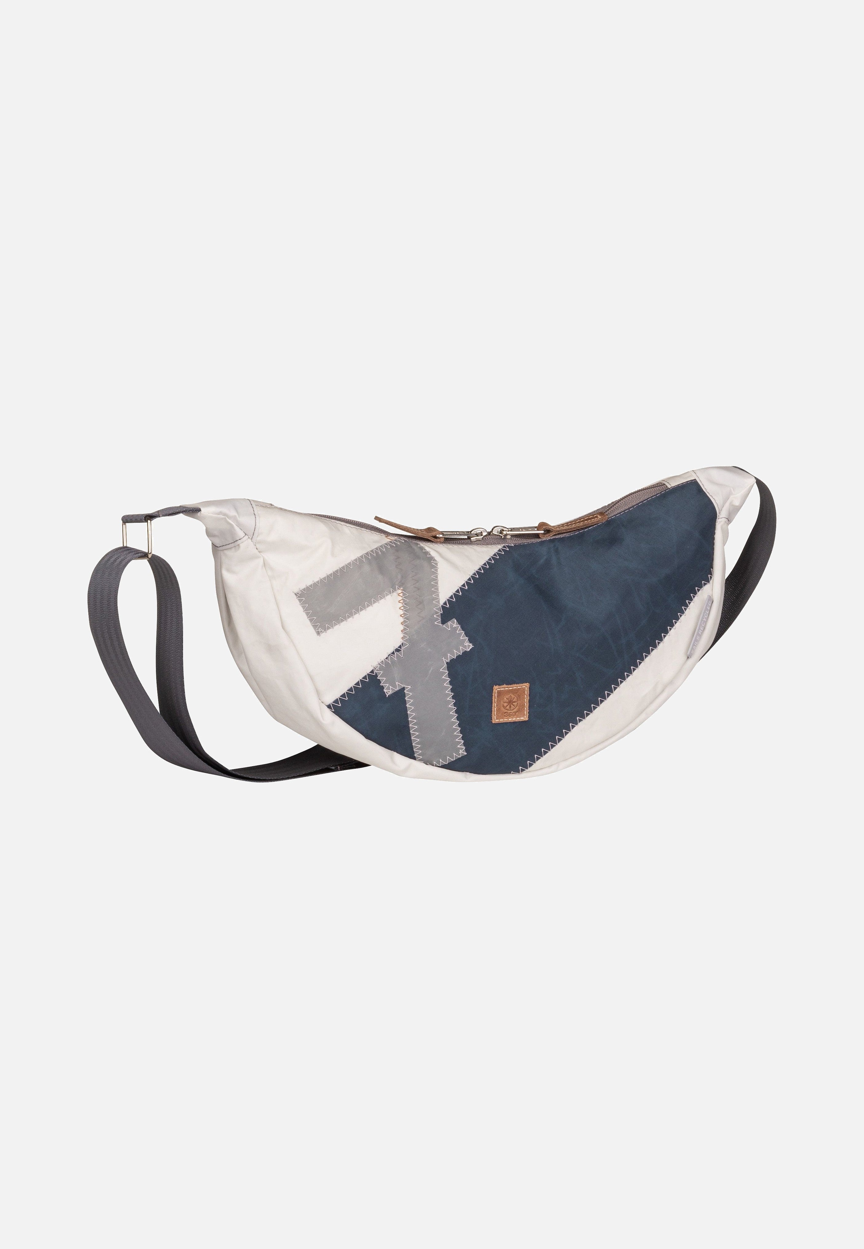 360Grad Roop Weiß/Blau mit grauer Zahl Sling Bag
