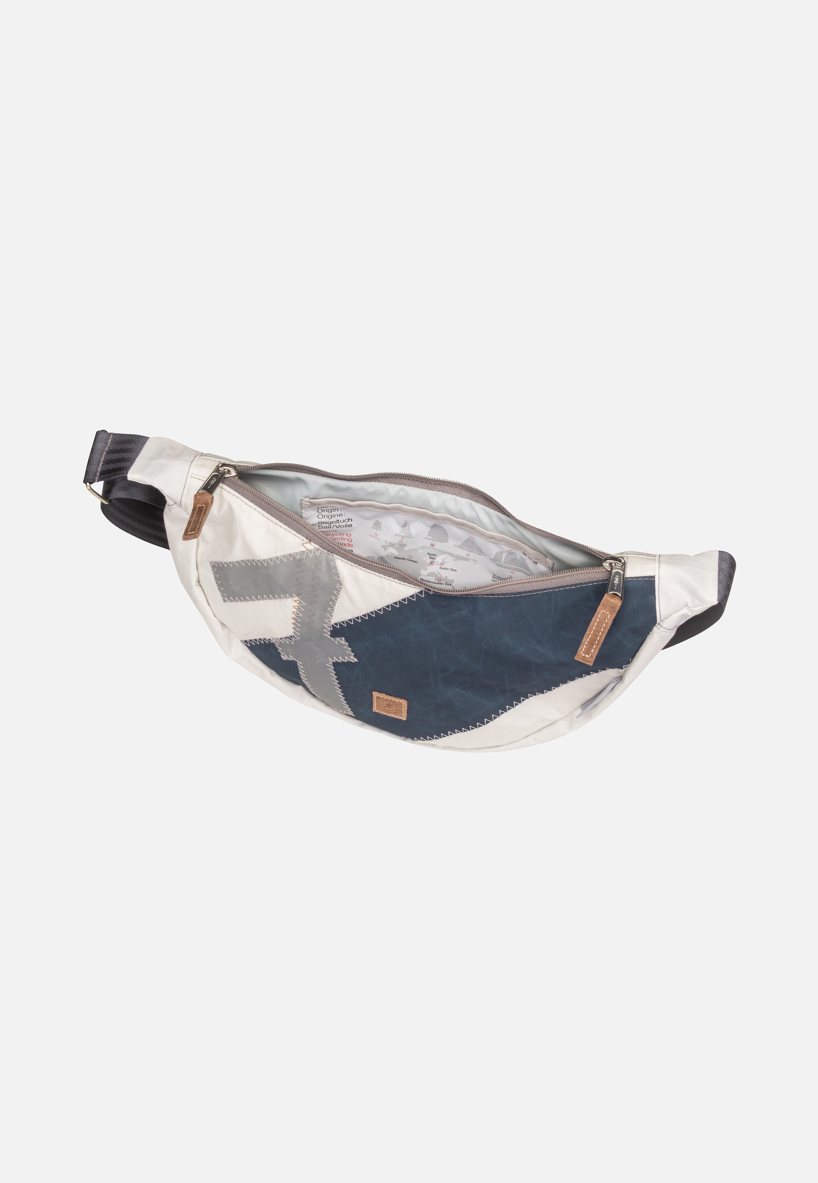 360Grad Roop Weiß/Blau mit grauer Zahl Sling Bag