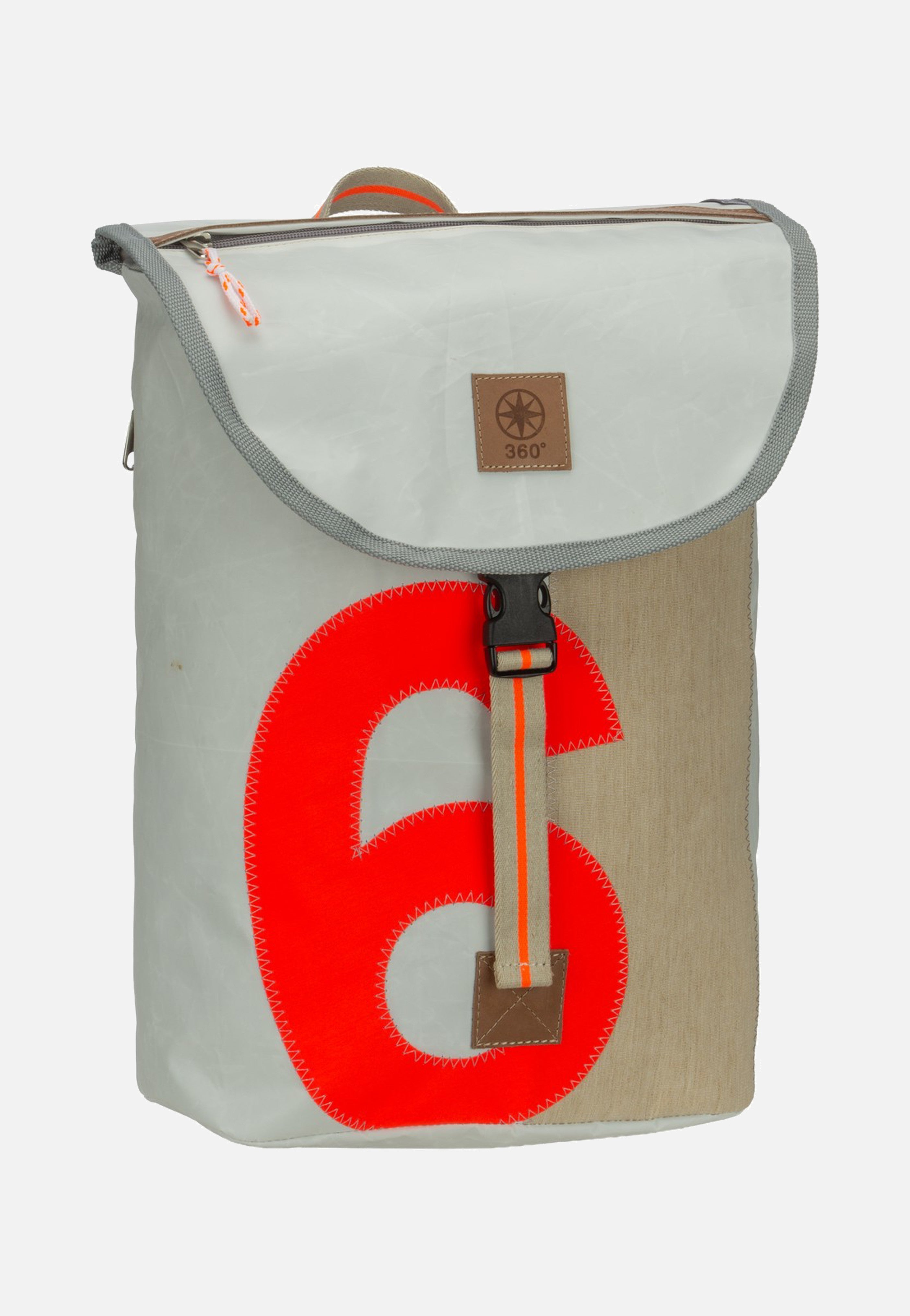 360Grad Landgang Mini Weiss/Grau Rucksack