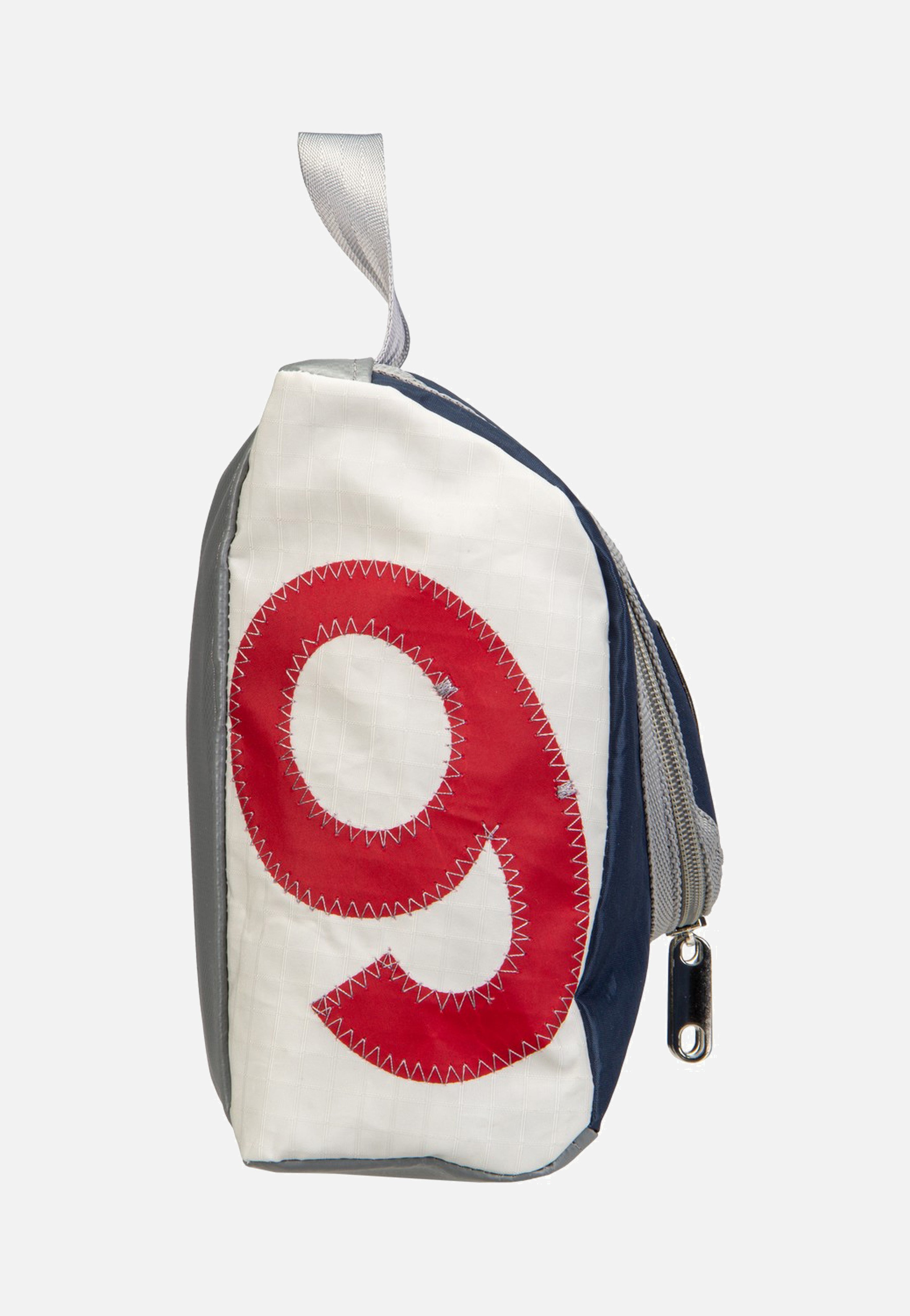 360Grad Matrose XL Weiss/Vintage Blau/Zahl Rot Kulturbeutel