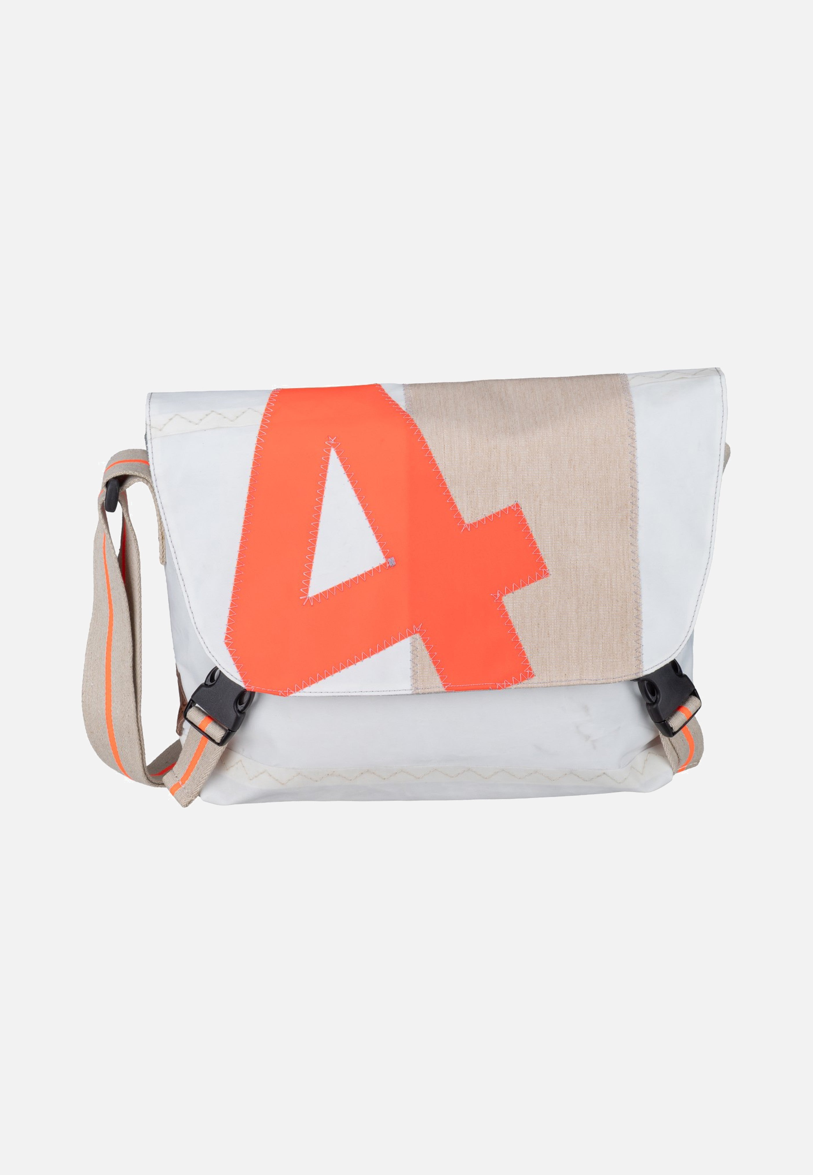360Grad Törn Weiss/Sand/Zahl Orange Messenger Bag
