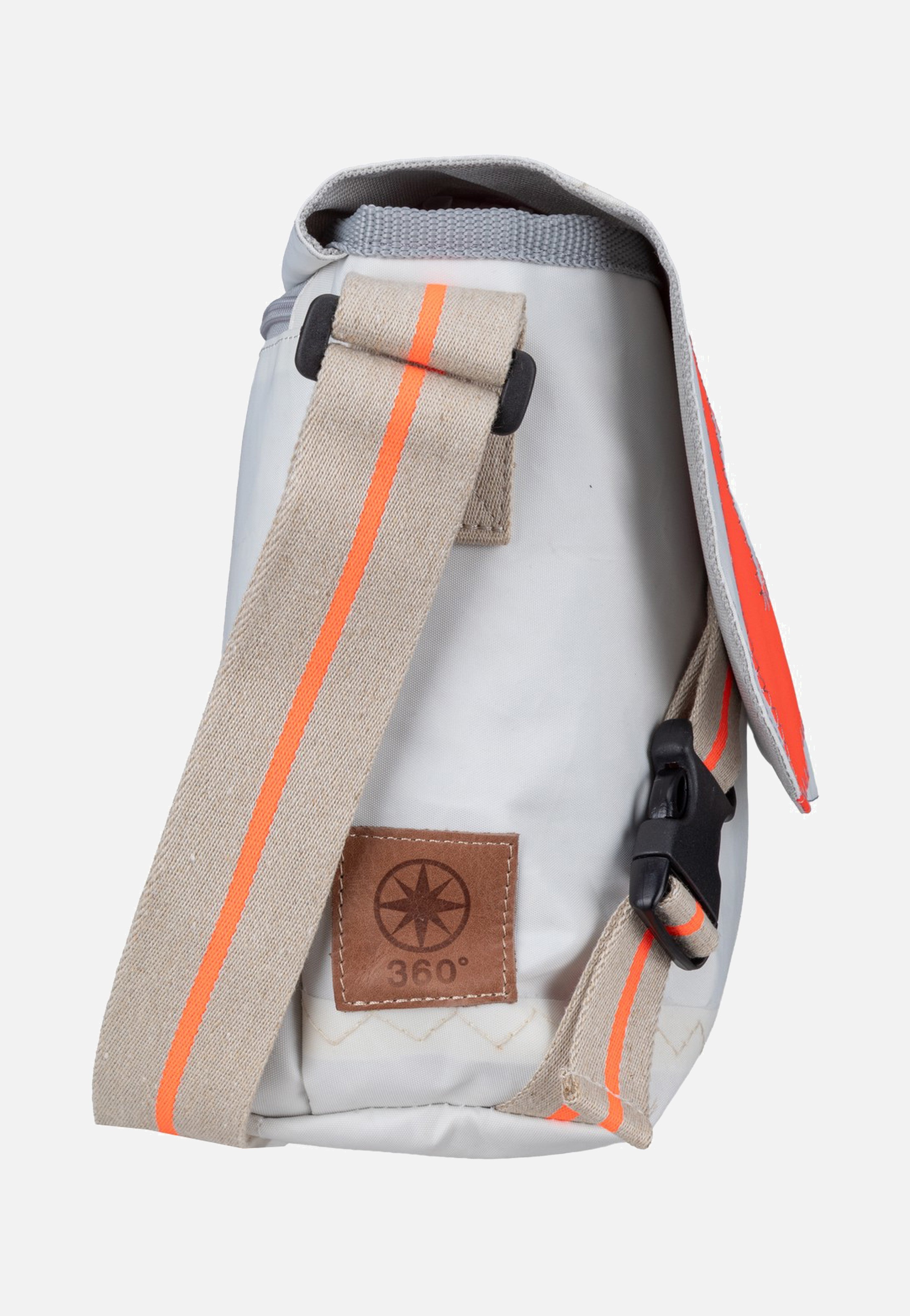 360Grad Törn Weiss/Sand/Zahl Orange Messenger Bag