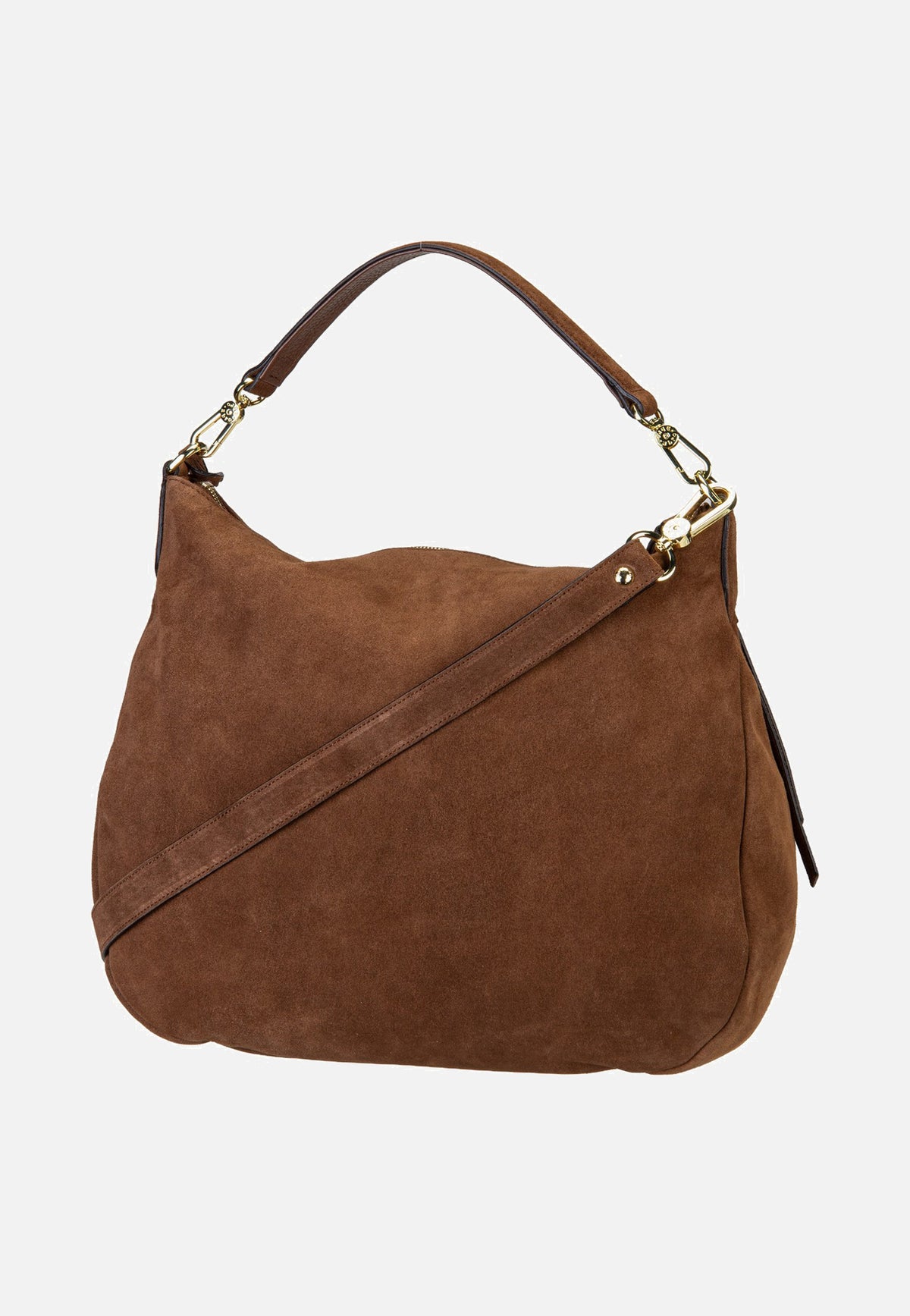 abro Juna Big Suede Wood Hobo Bag