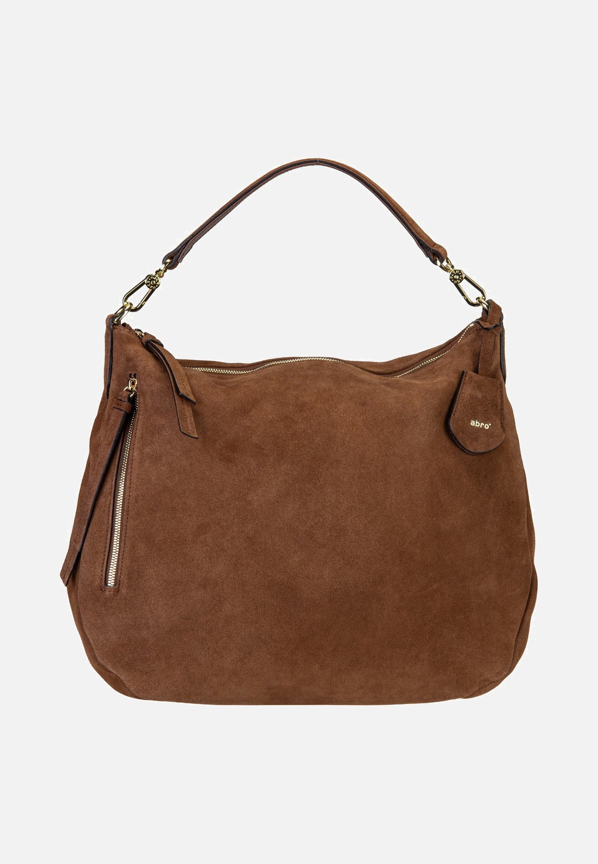 abro Juna Big Suede Wood Hobo Bag