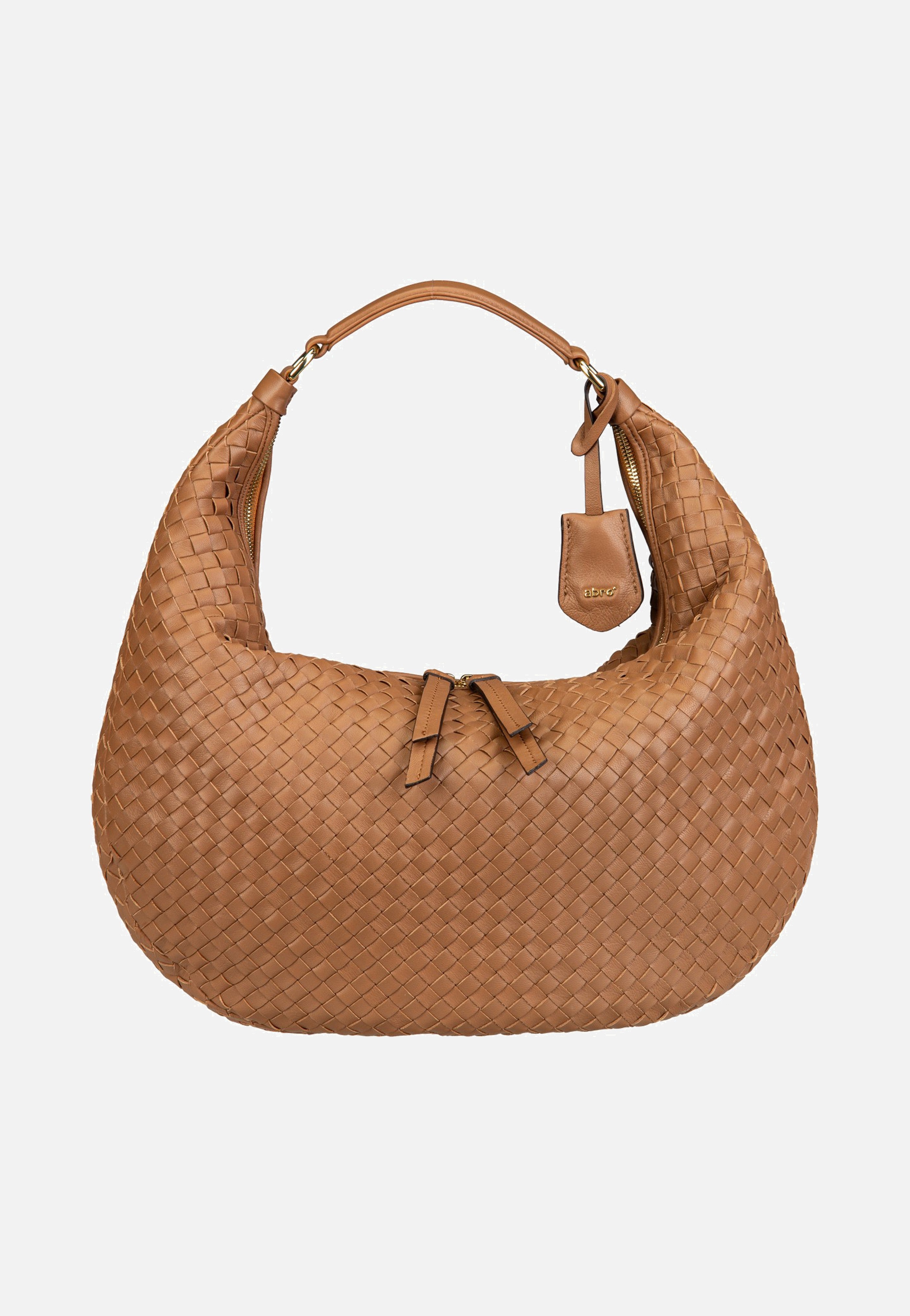 abro Nana Piuma Weaving Cuoio Hobo Bag
