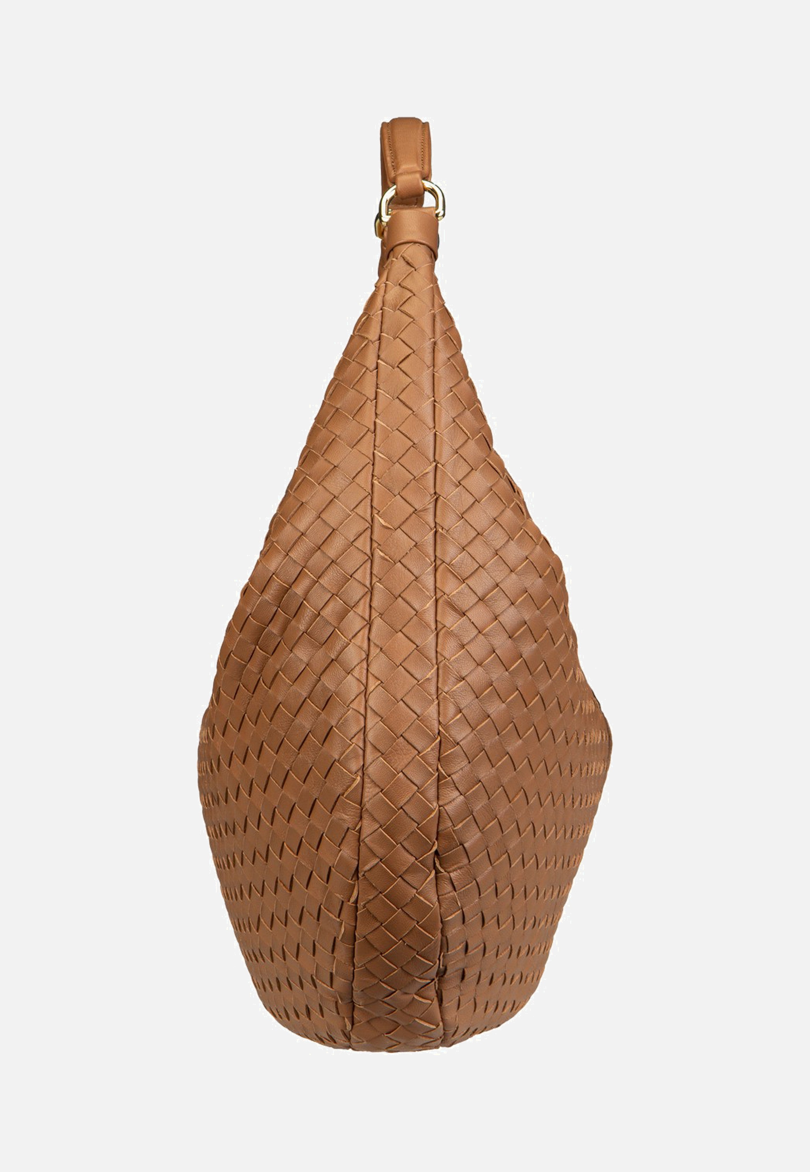 abro Nana Piuma Weaving Cuoio Hobo Bag