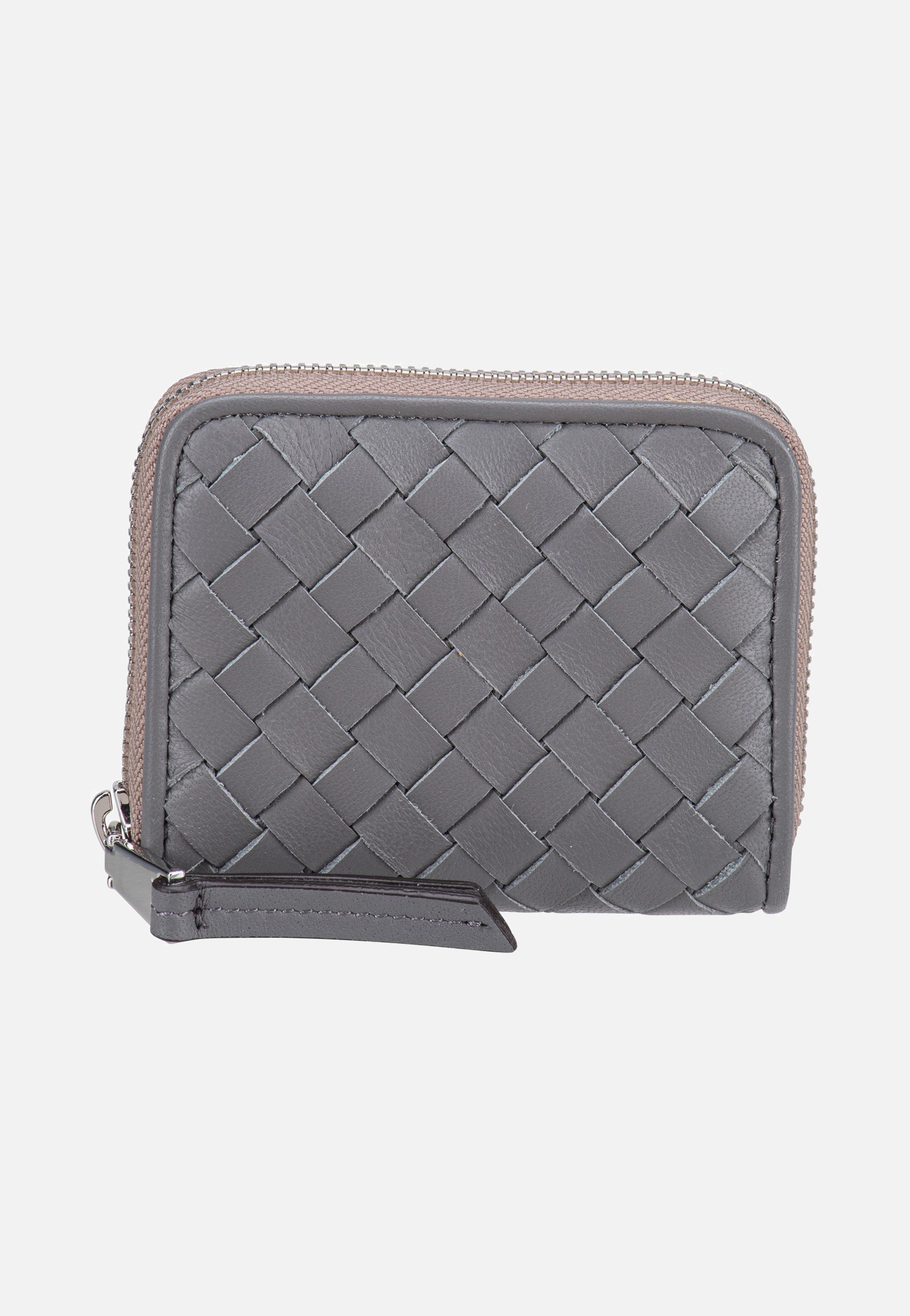 abro Piuma Weaving Mini Wallet Zinc Portemonnaie