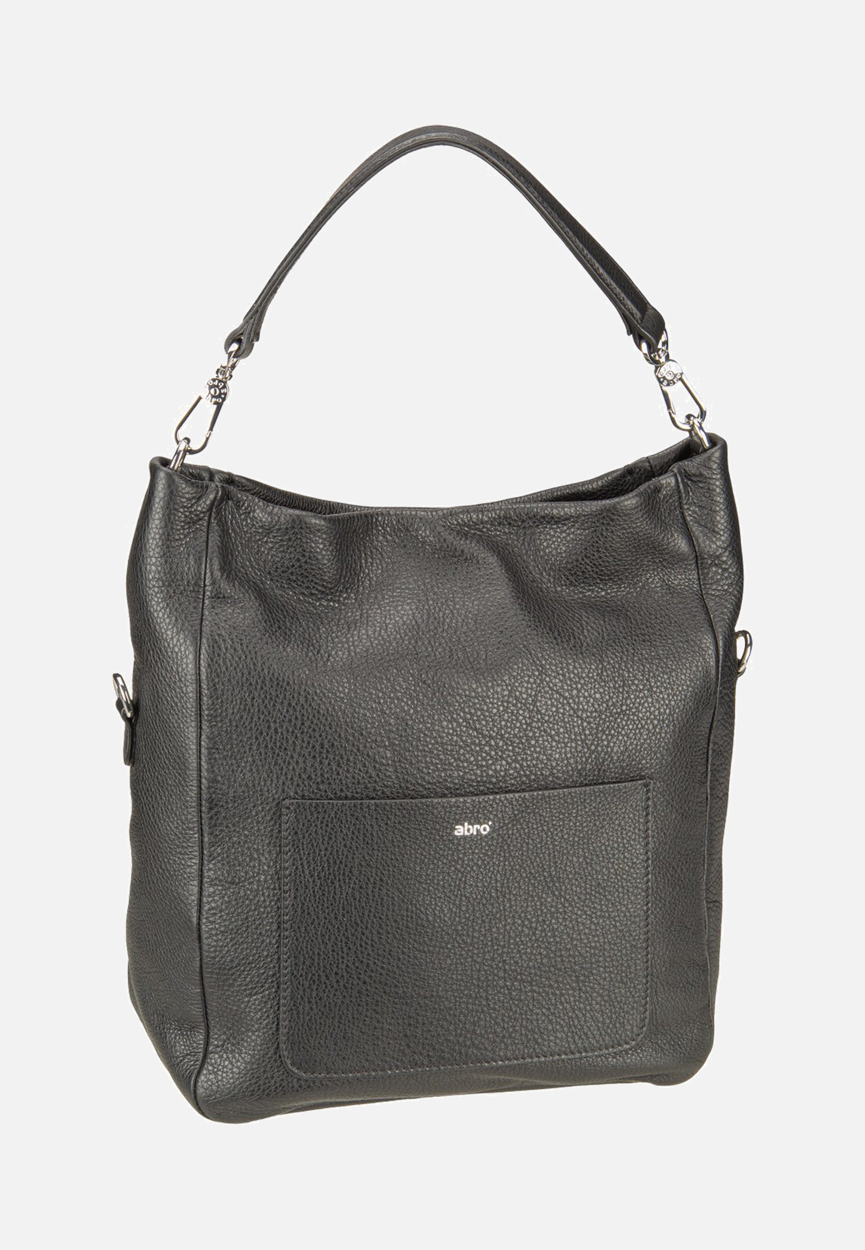 abro Raquel Small Black/Nickel Hobo Bag