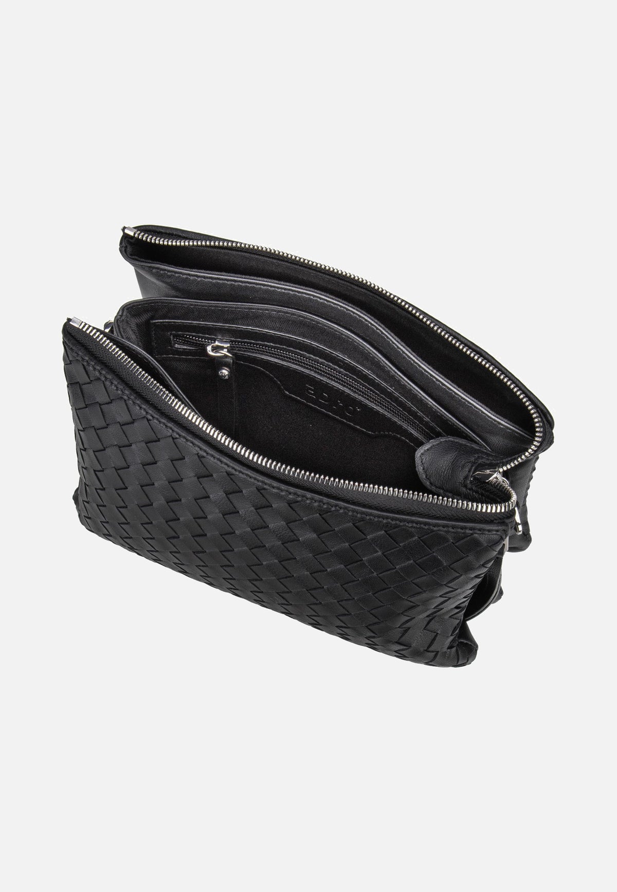 abro Threefold Piuma Weaving Black/Nickel Umhängetasche