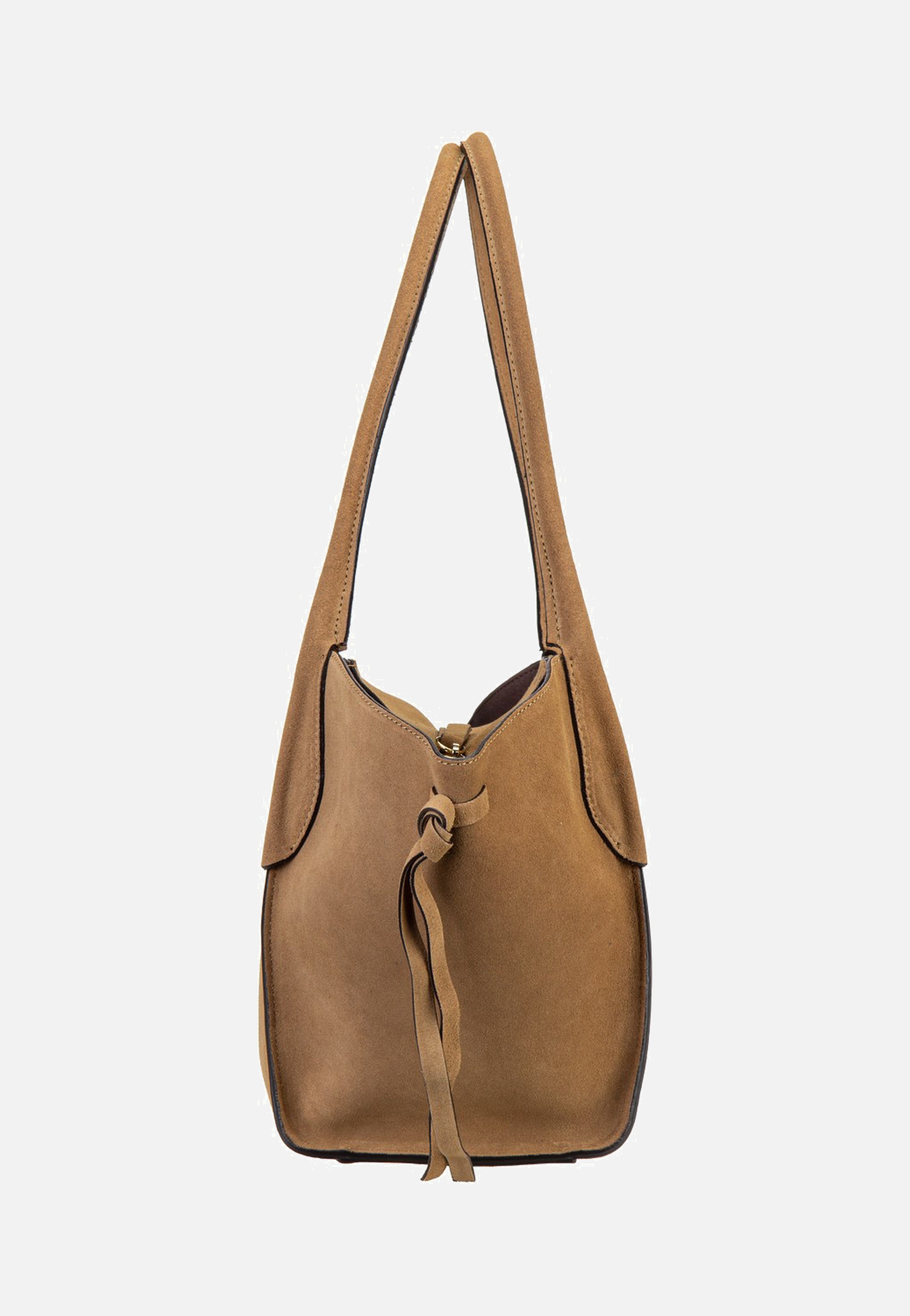 abro Vibe Small Cappuccino Handle Bag
