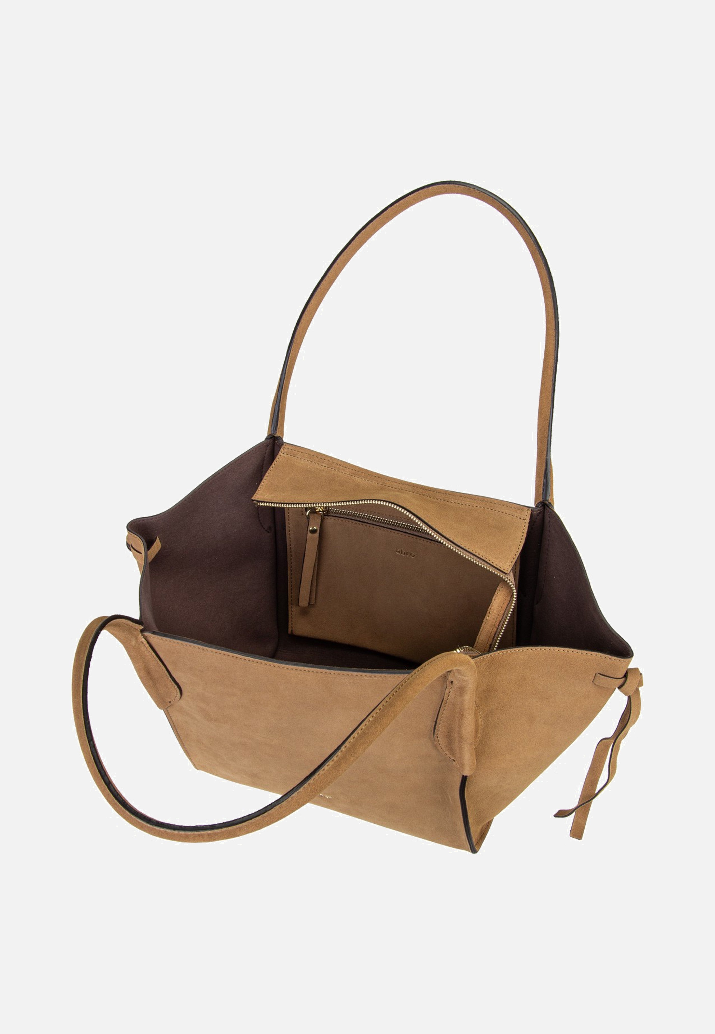 abro Vibe Small Cappuccino Handle Bag