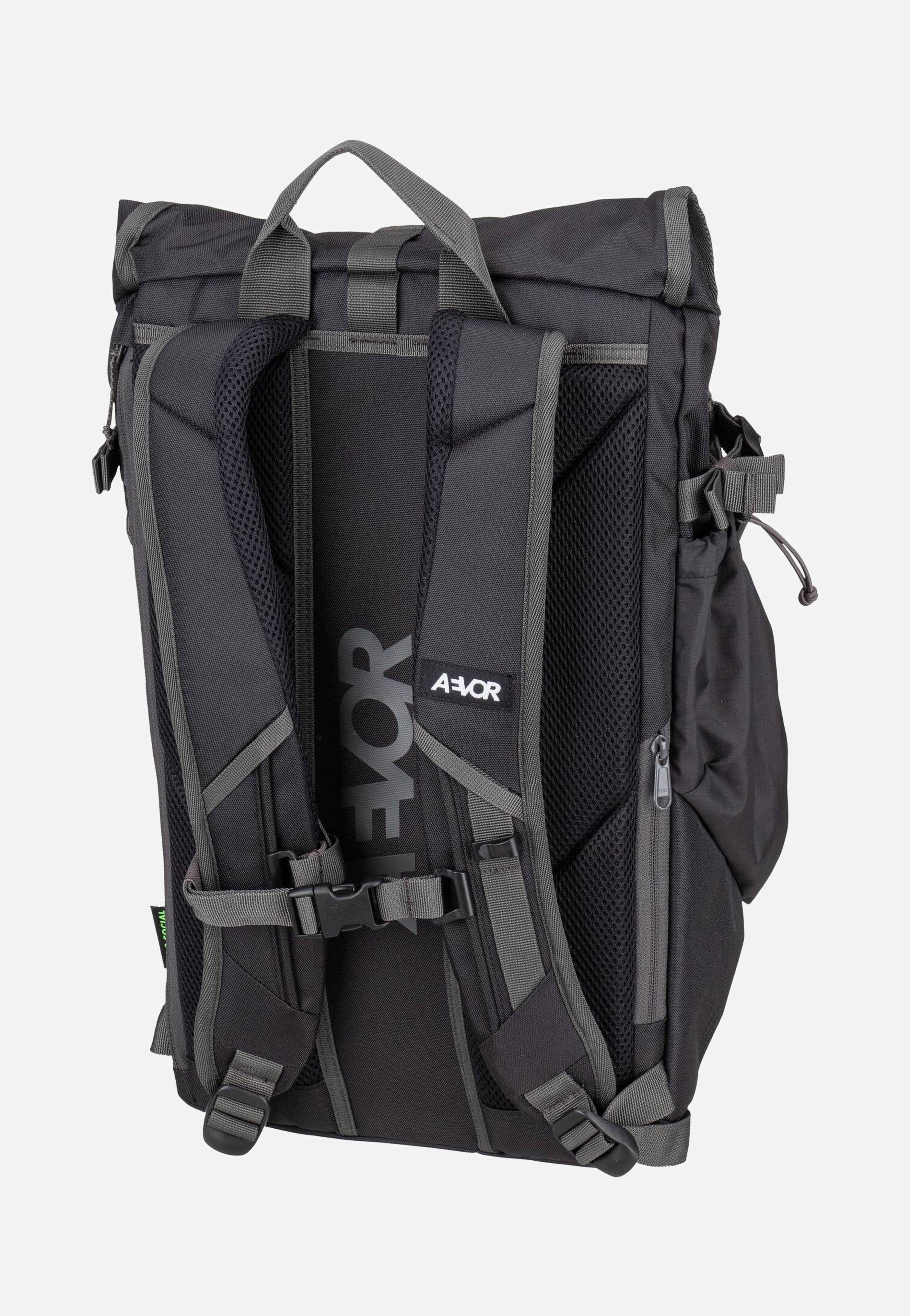 AEVOR Roll Pack Black Charcoal Rucksack