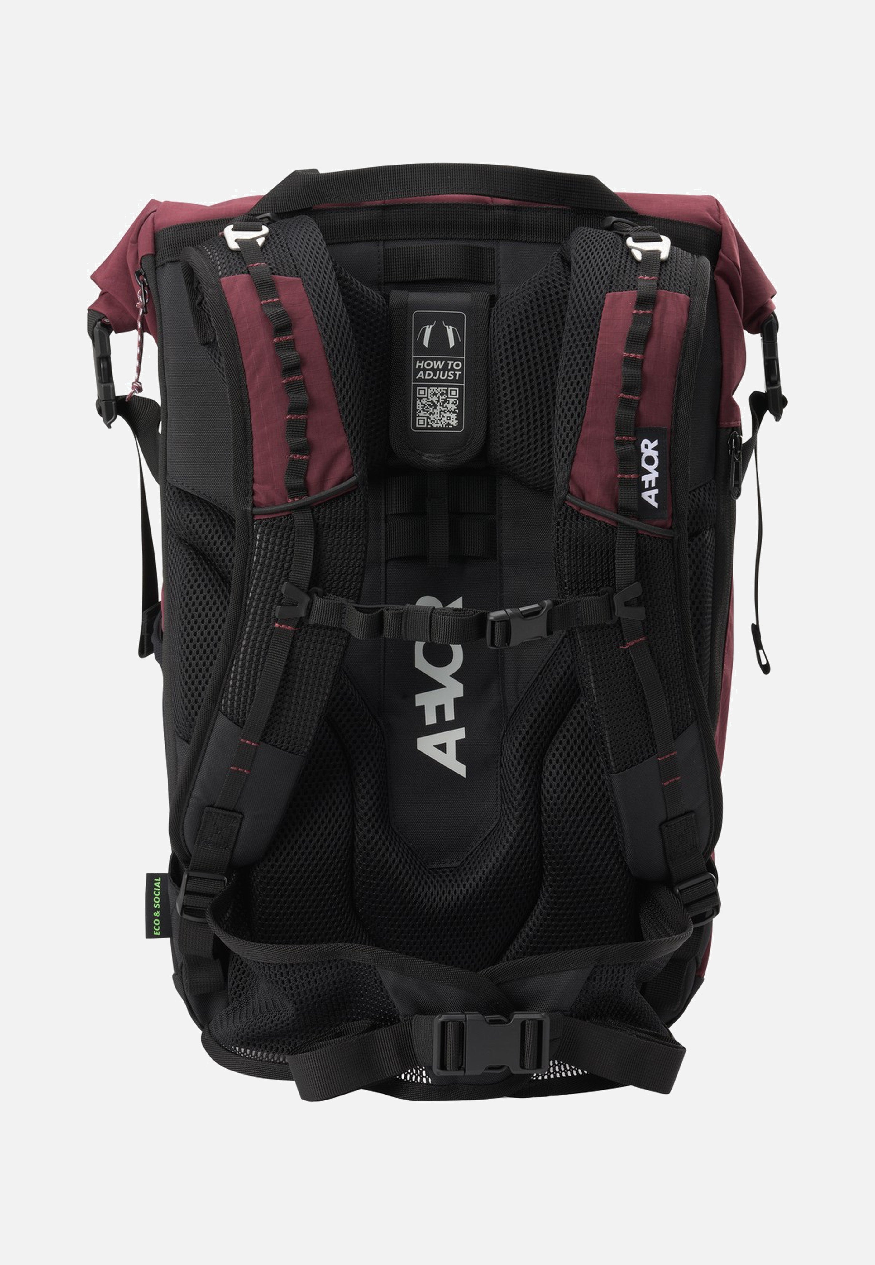 AEVOR Active Pack Burgundy Rolltop Backpack