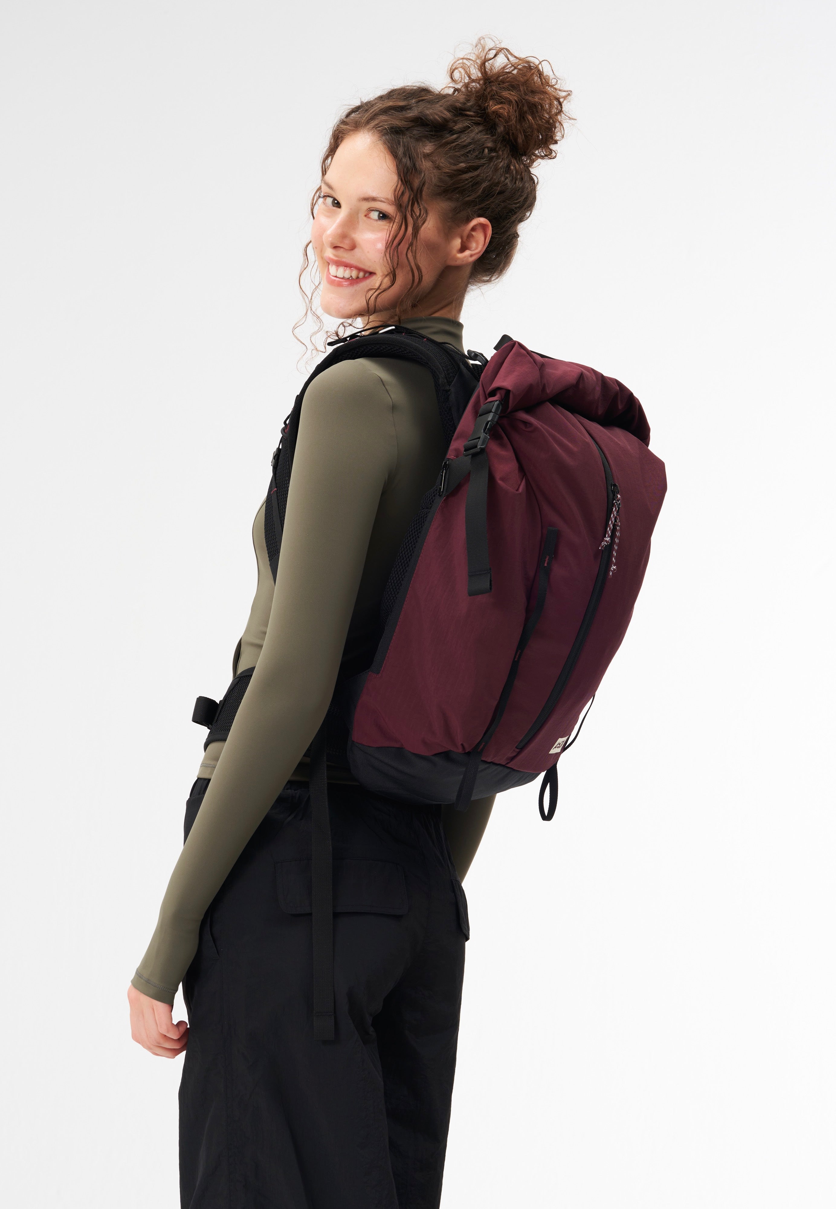 AEVOR Active Pack Burgundy Rolltop Backpack