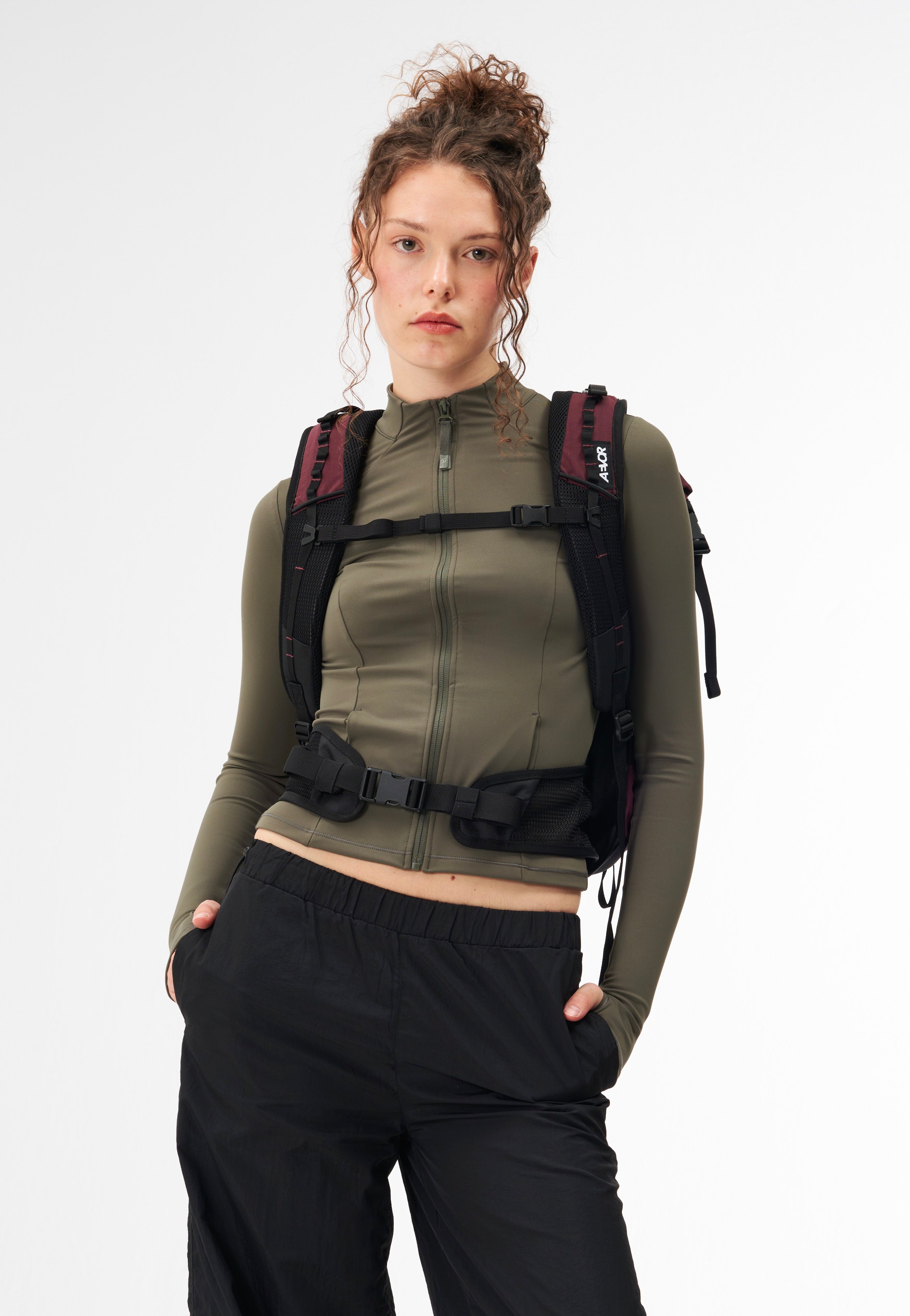AEVOR Active Pack Burgundy Rolltop Backpack