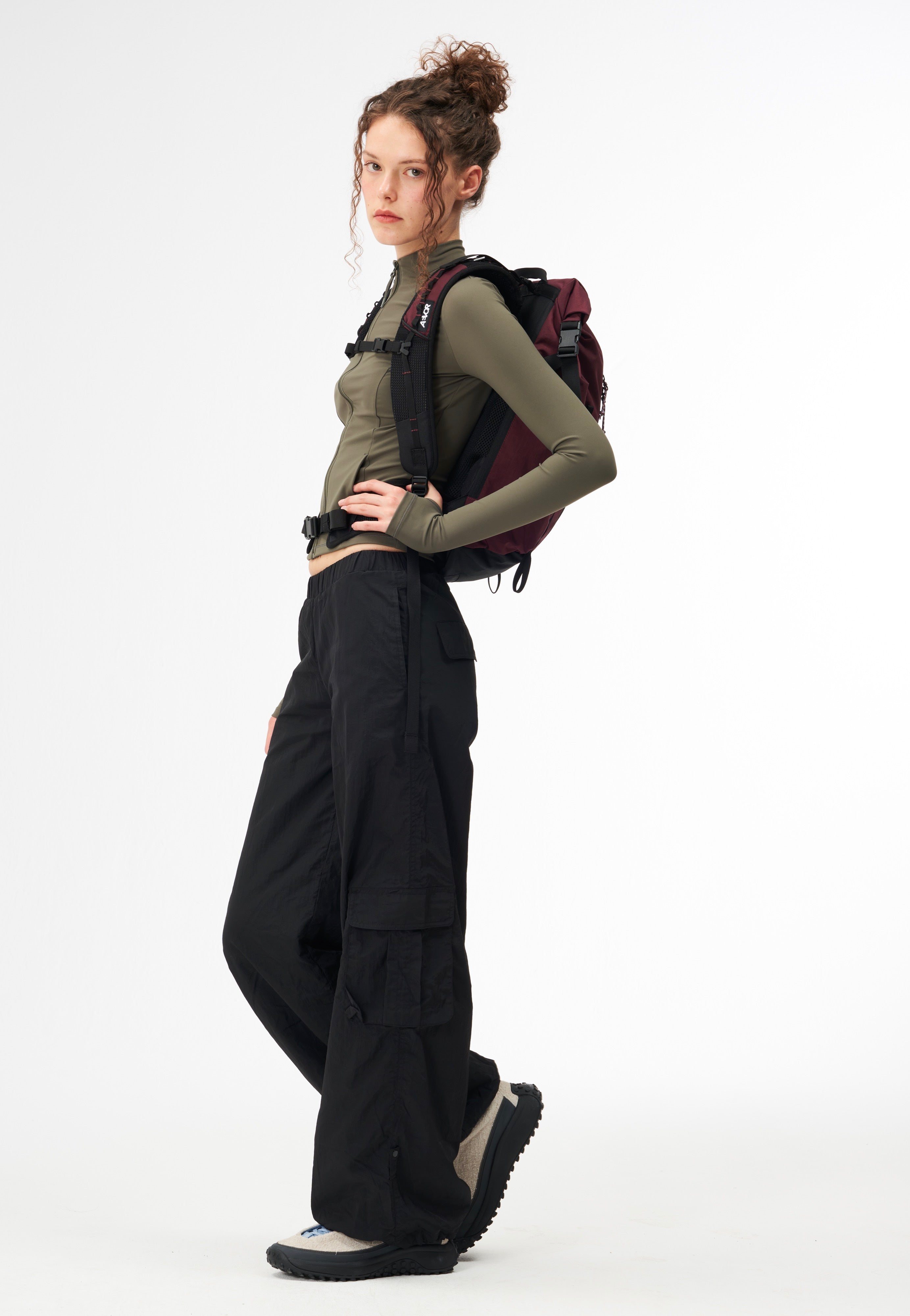 AEVOR Active Pack Burgundy Rolltop Backpack