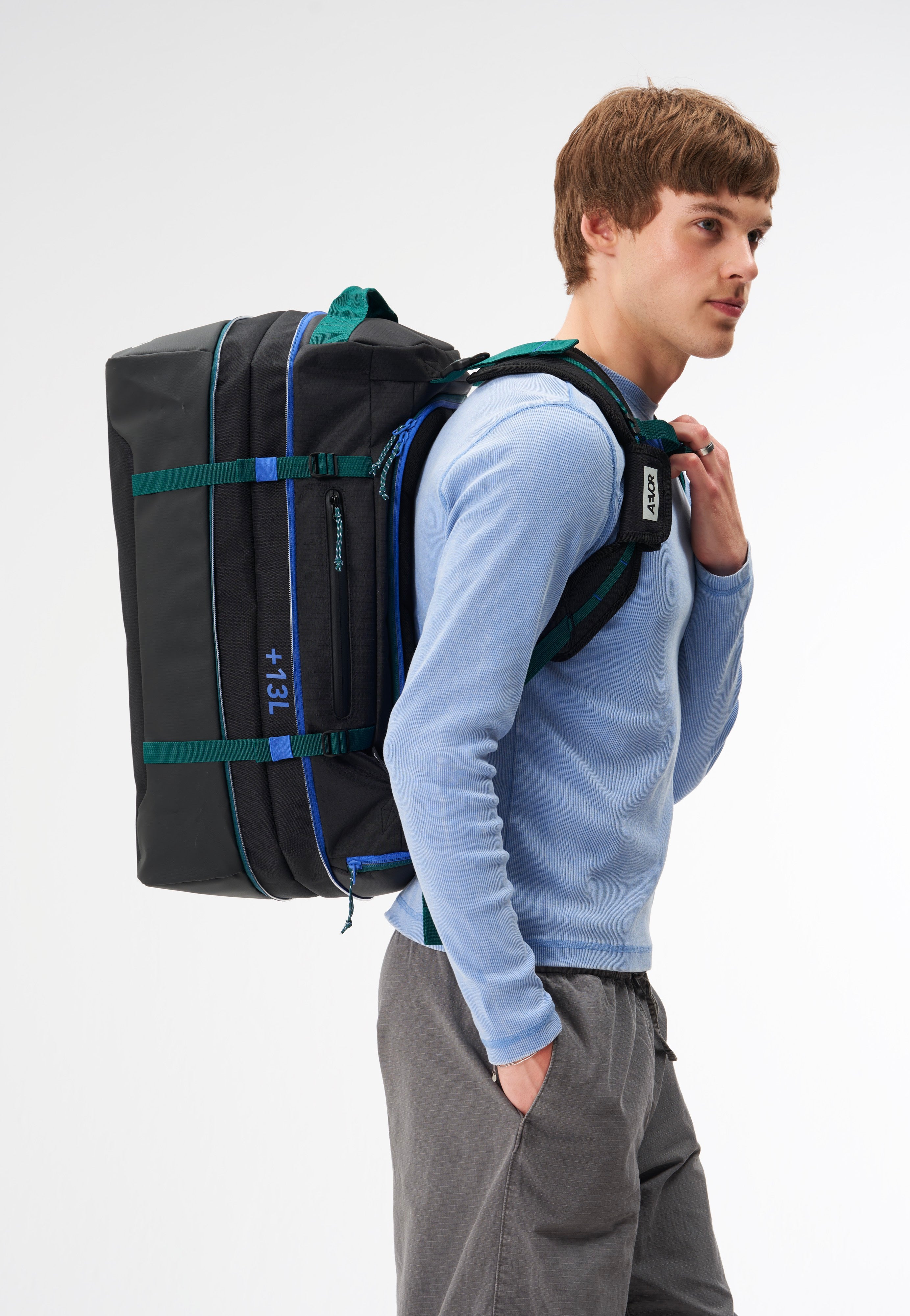 AEVOR Duffel Pack Proof Dual Dip Aqua Drift Dufflebag