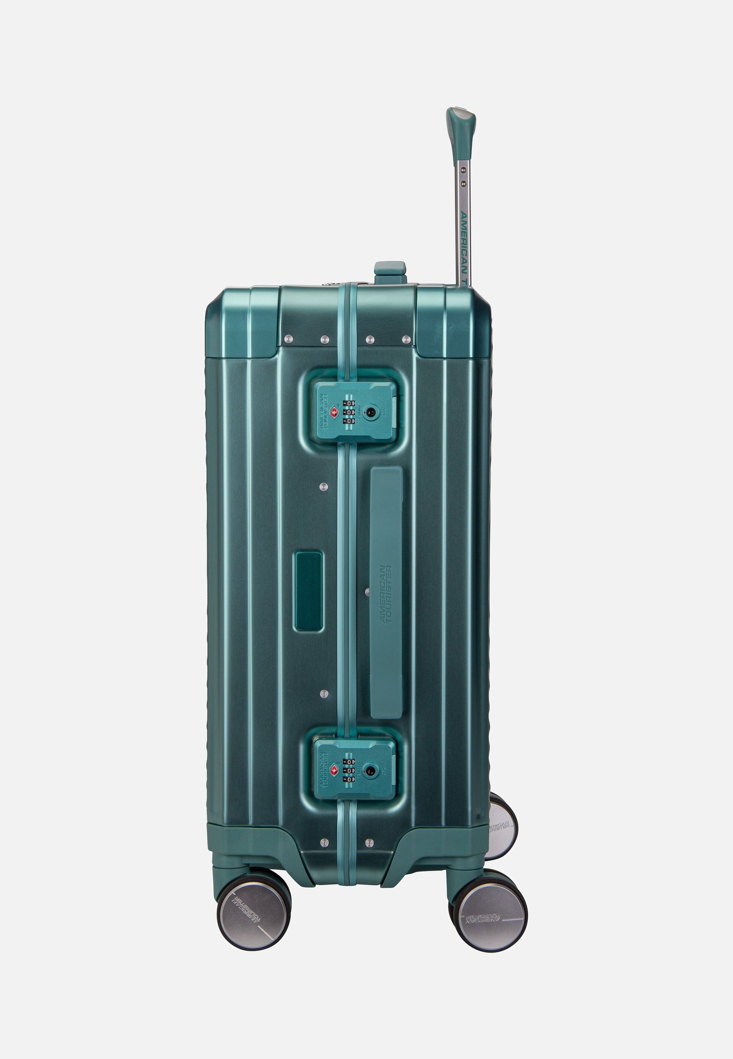 American Tourister Soundbox Alu Spinner 55 Dusty Turquoise Koffer