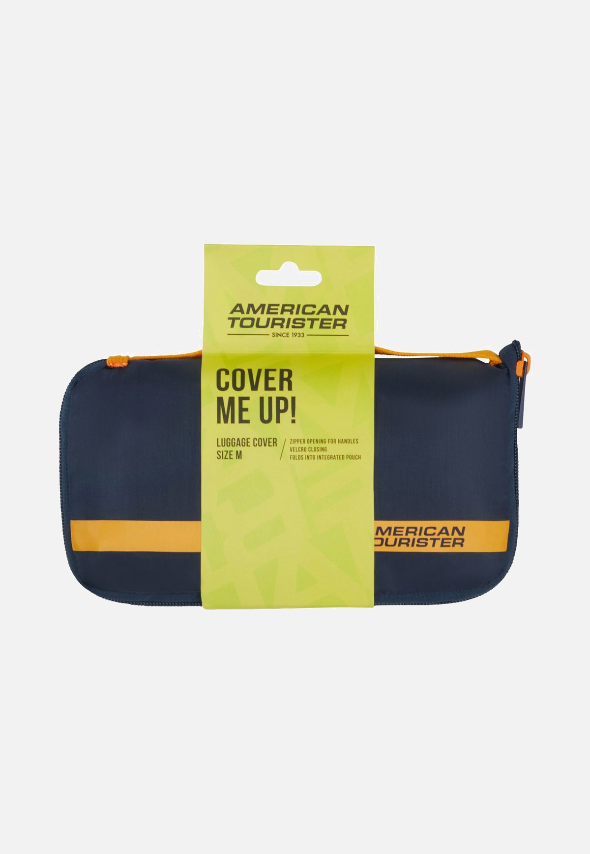 American Tourister Foldable M Navy/Orange Luggage Cover