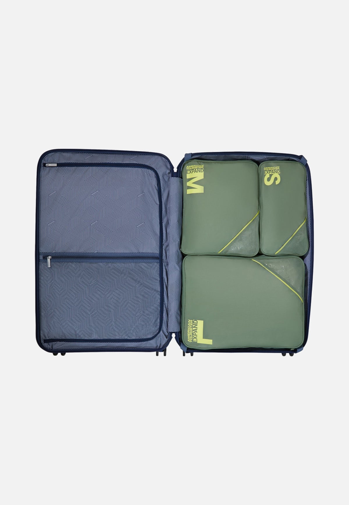 American Tourister Packing Cubes S/M/L Olive/Lime Packing Cubes