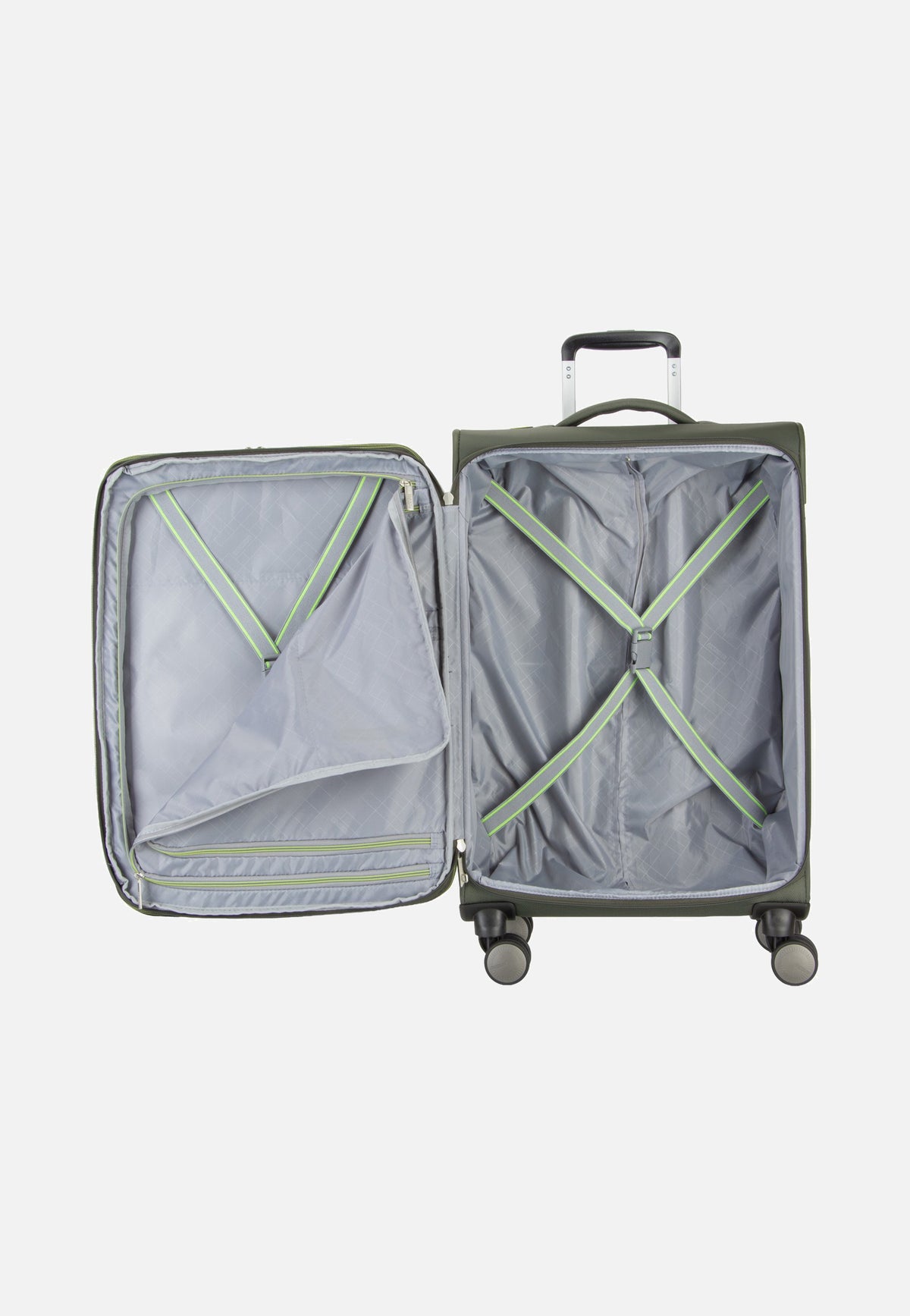 American Tourister Wanderlite Spinner M Exp Dark Khaki Koffer