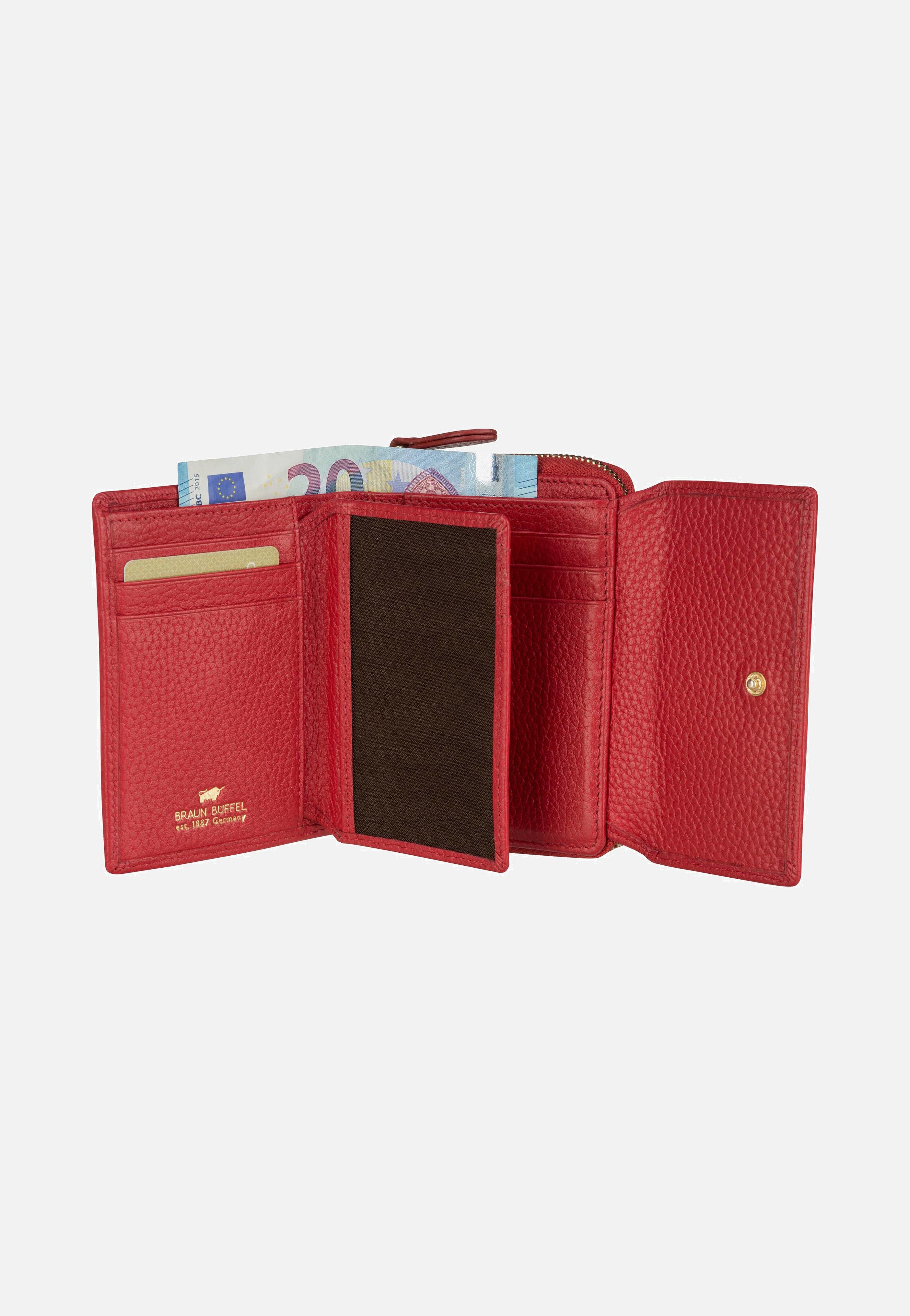 Braun Büffel Asti 50454 RV-Geldbörse Rot Portemonnaie