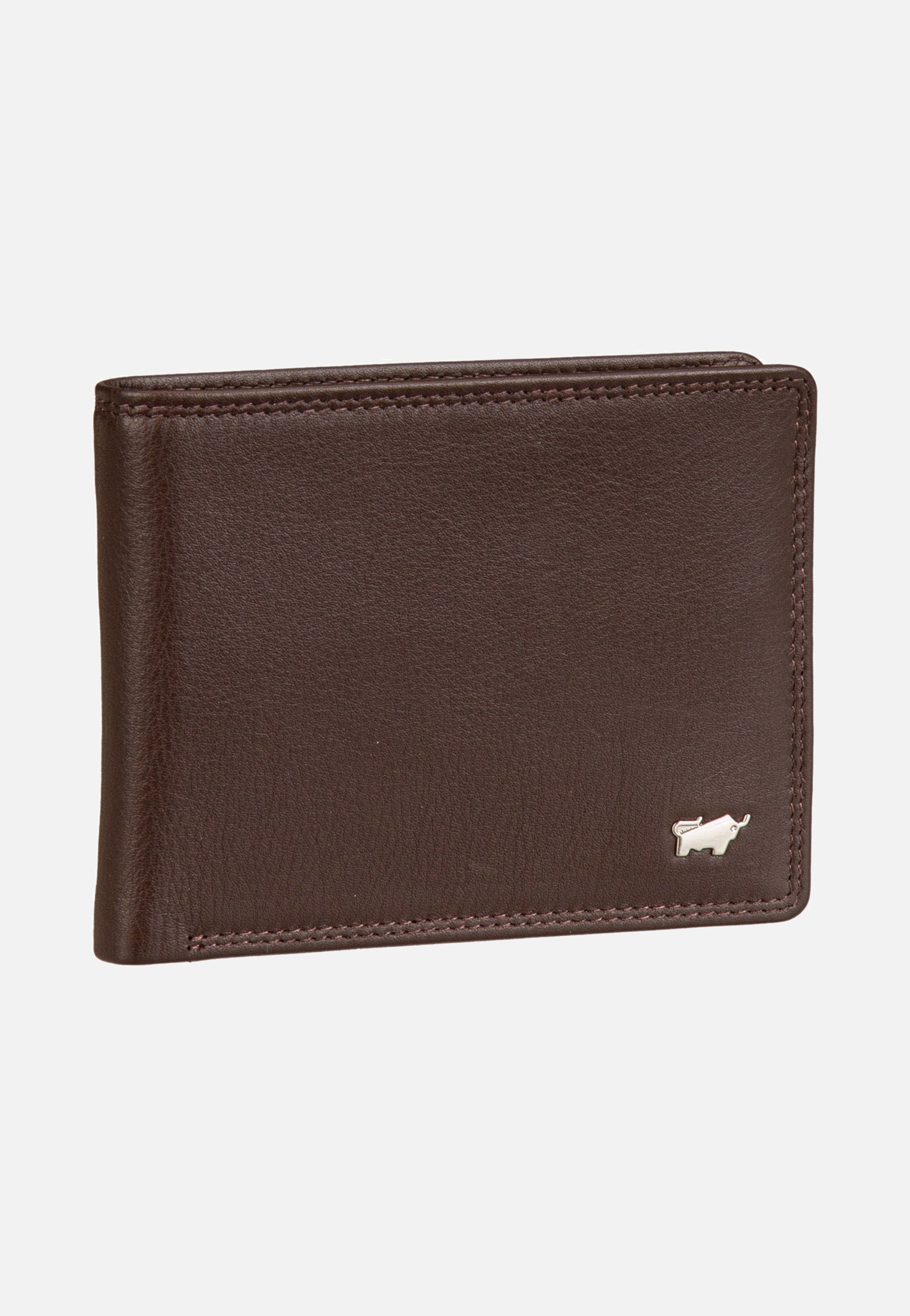 Braun Büffel Golf RFID Coin Wallet 4+3Cs Braun Portemonnaie