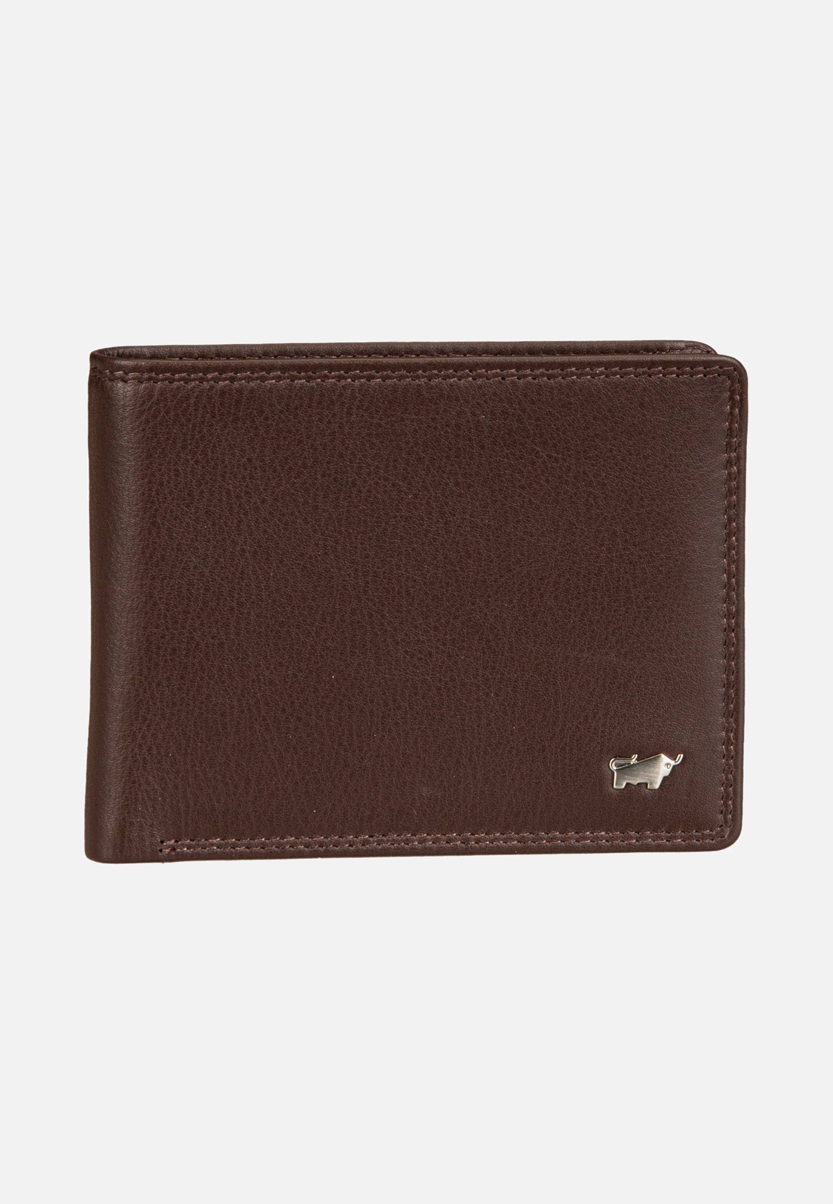 Braun Büffel Golf RFID Coin Wallet 4+3Cs Braun Portemonnaie