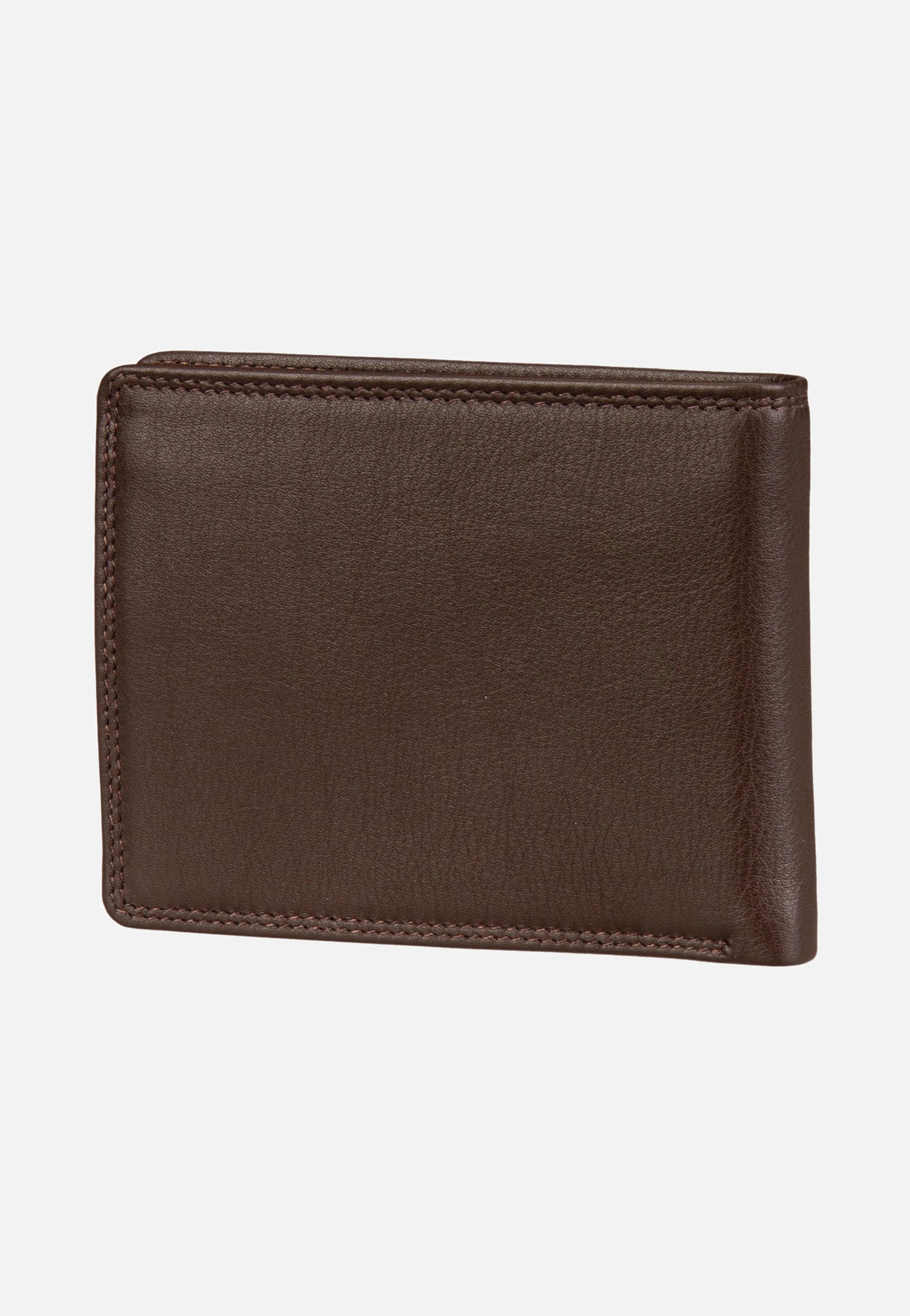 Braun Büffel Golf RFID Coin Wallet 4+3Cs Braun Portemonnaie