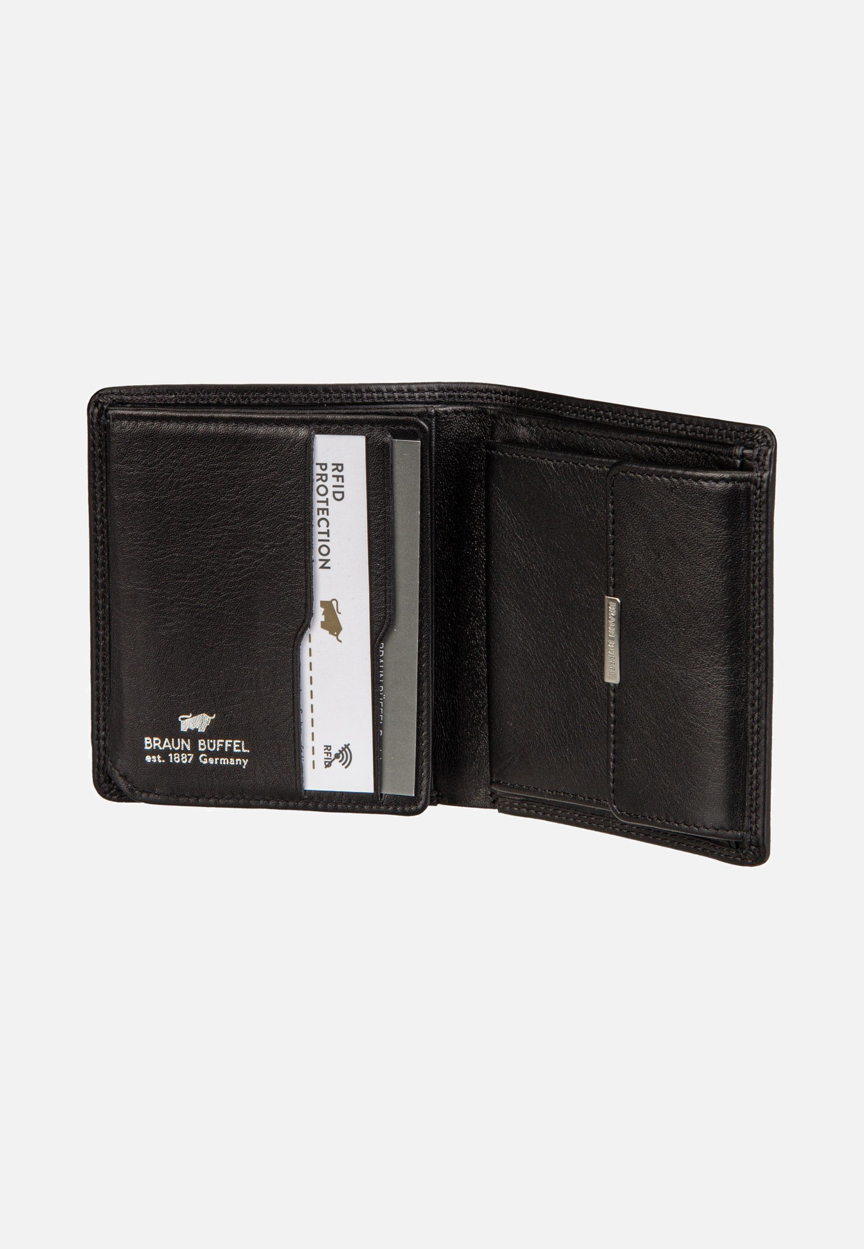 Braun Büffel Golf RFID Coin Wallet Carré 6Cs Black Portemonnaie