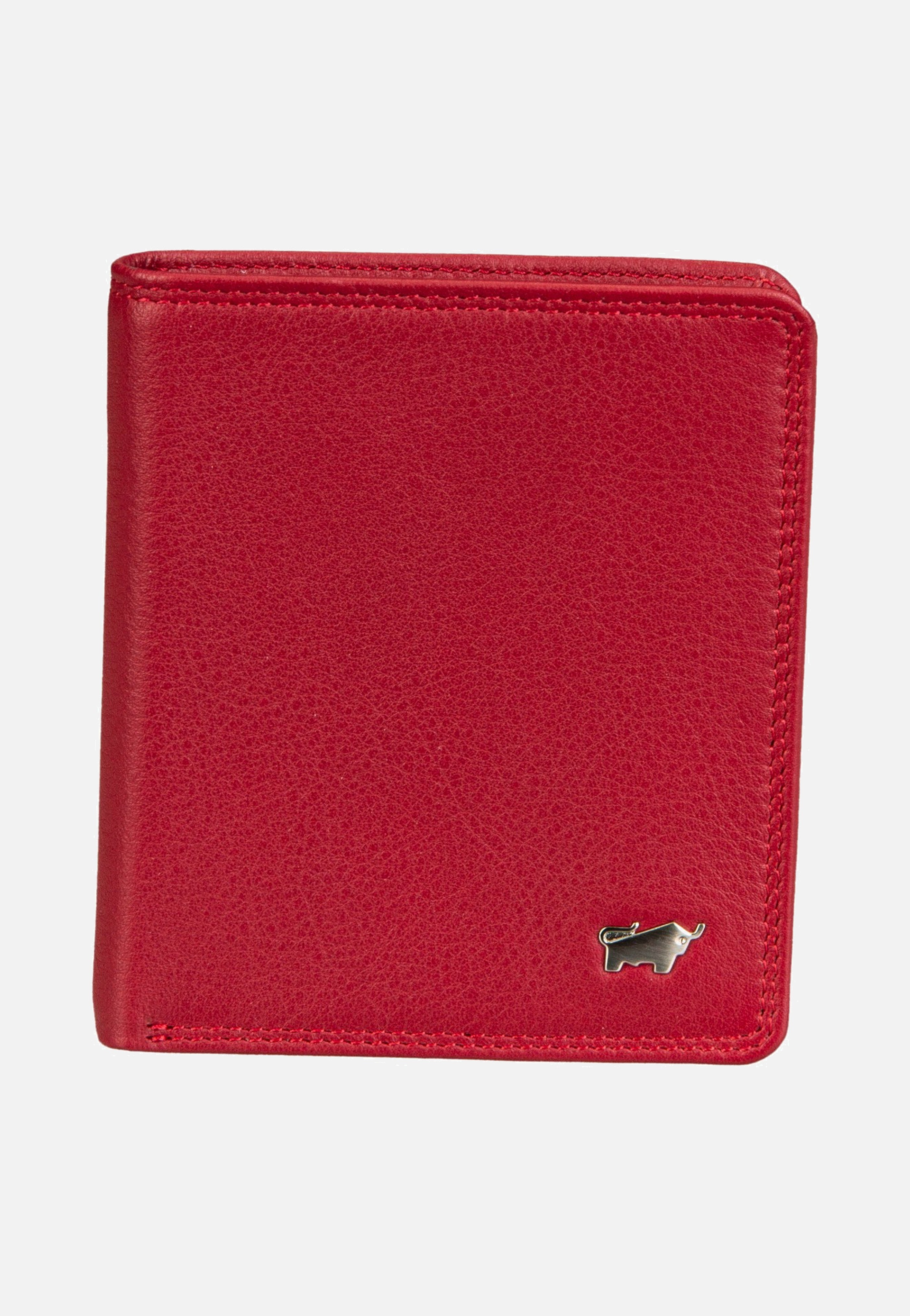 Braun Büffel Golf RFID Coin Wallet Carré 6Cs Red Portemonnaie