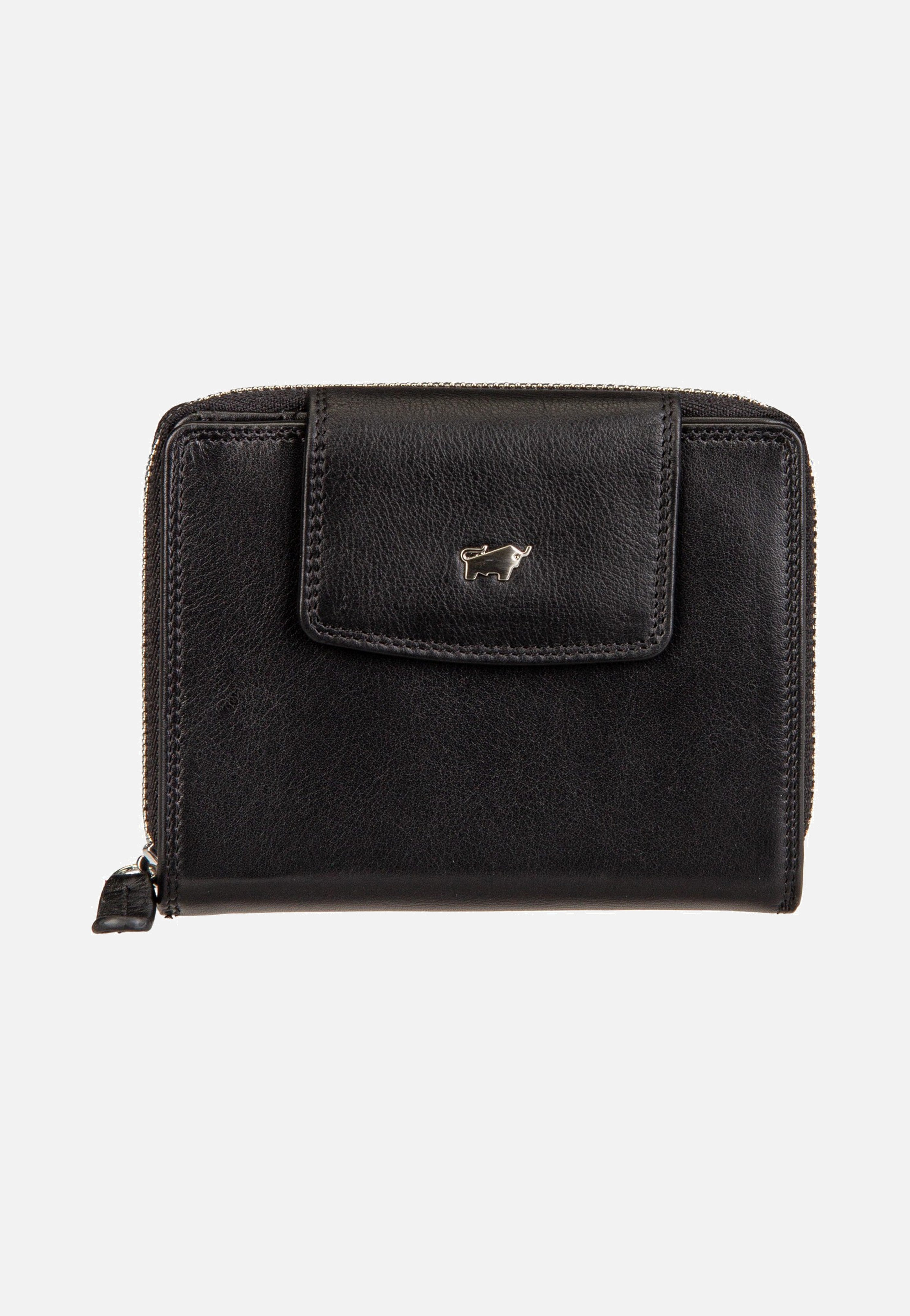 Braun Büffel Golf RFID Zip-Wallet M 12Cs Black Portemonnaie