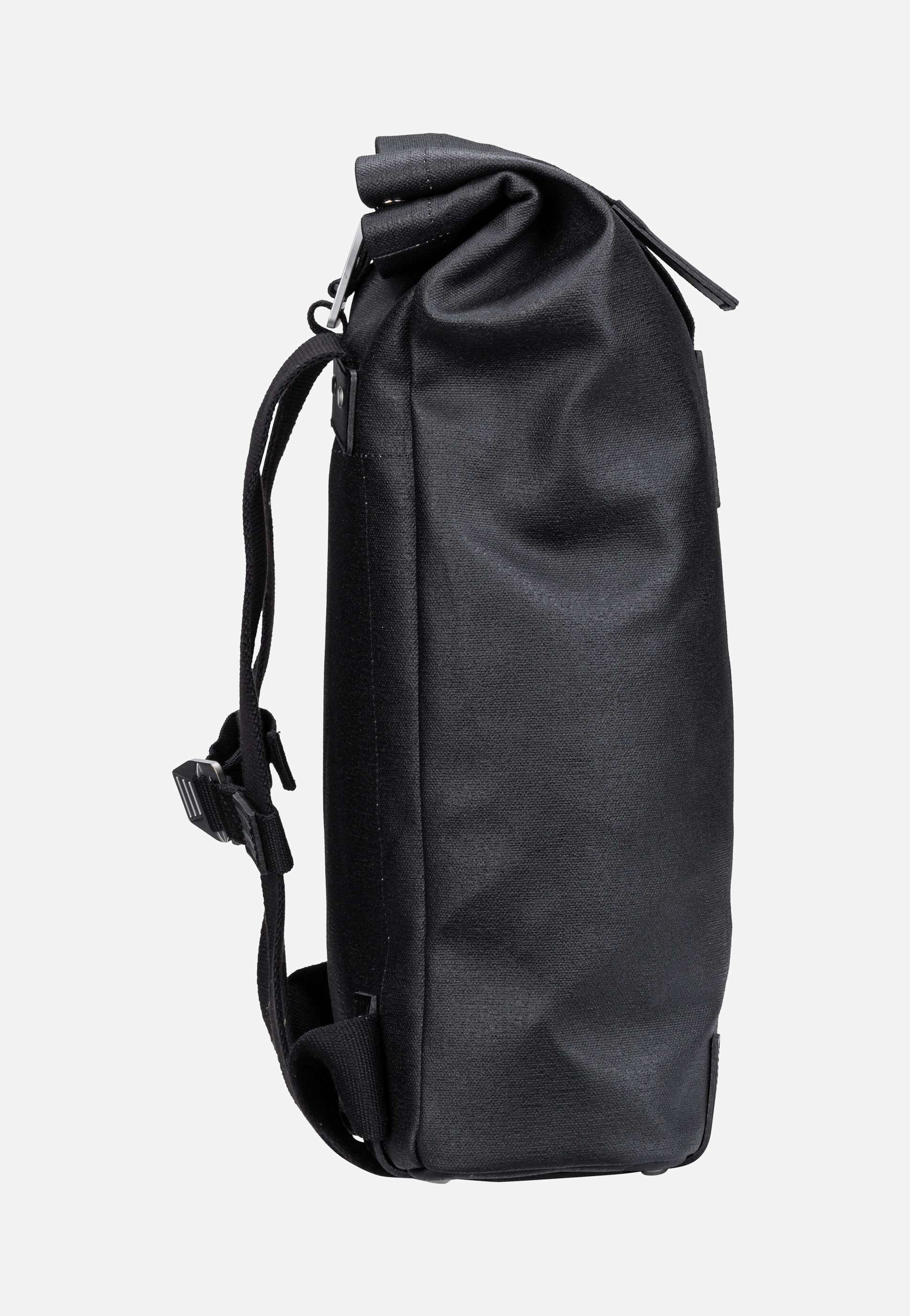 Brooks England Pickwick Cotton Canvas 12 L Black Rolltop Rucksack