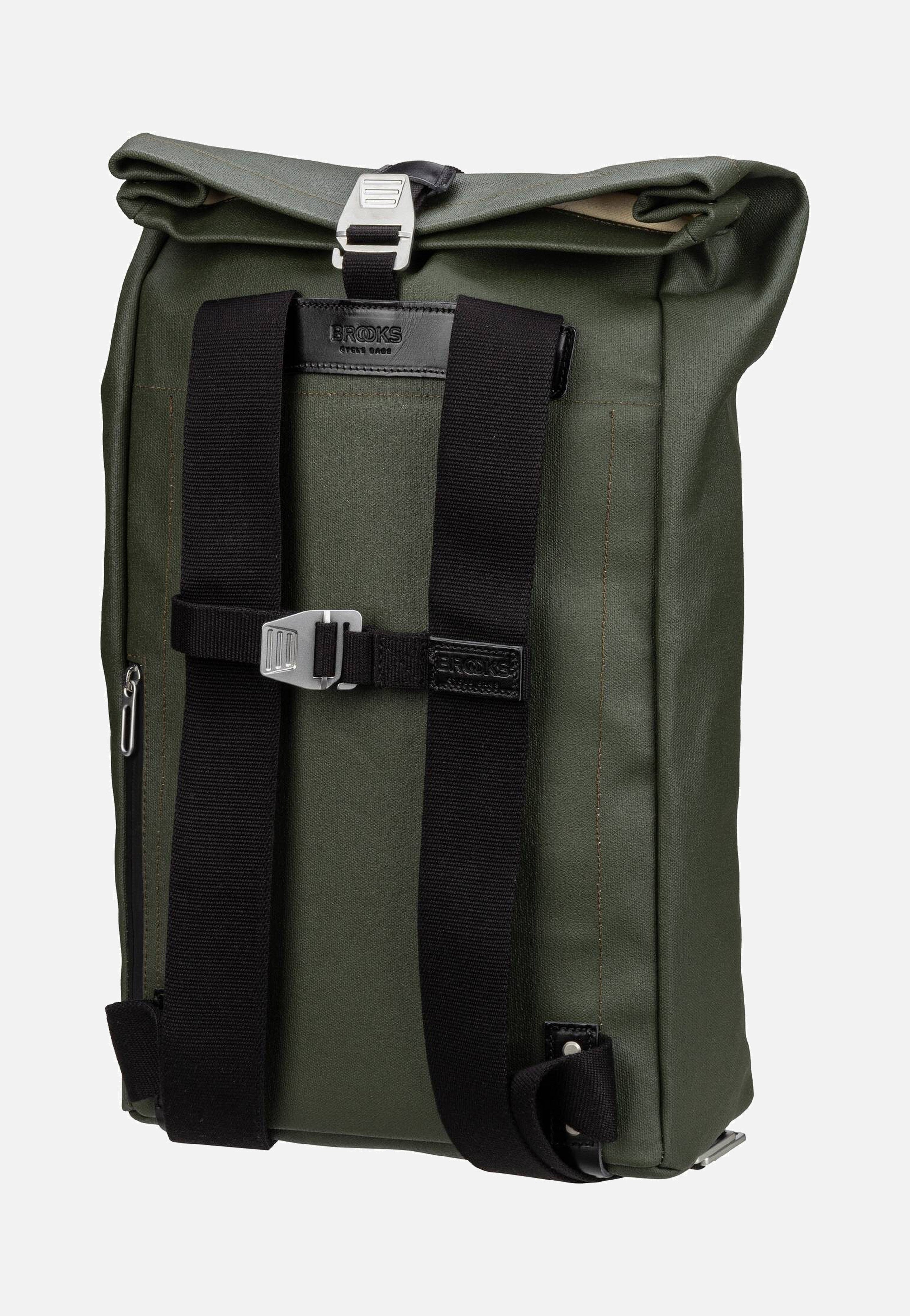 Brooks England Pickwick Cotton Canvas 26 L Forest Rolltop Rucksack