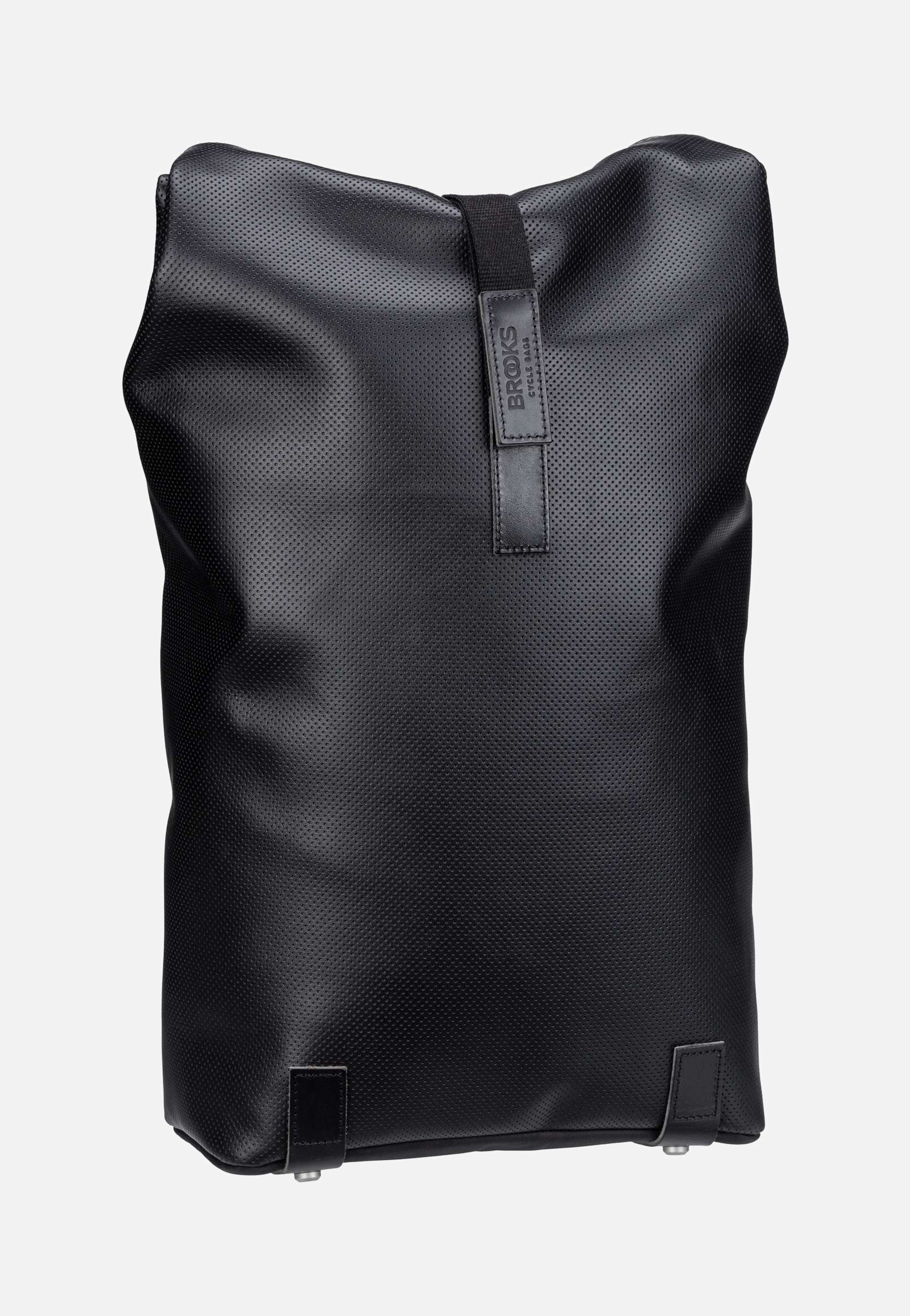 Brooks England Pickwick Reflective Leather 12 L Black Rolltop Rucksack