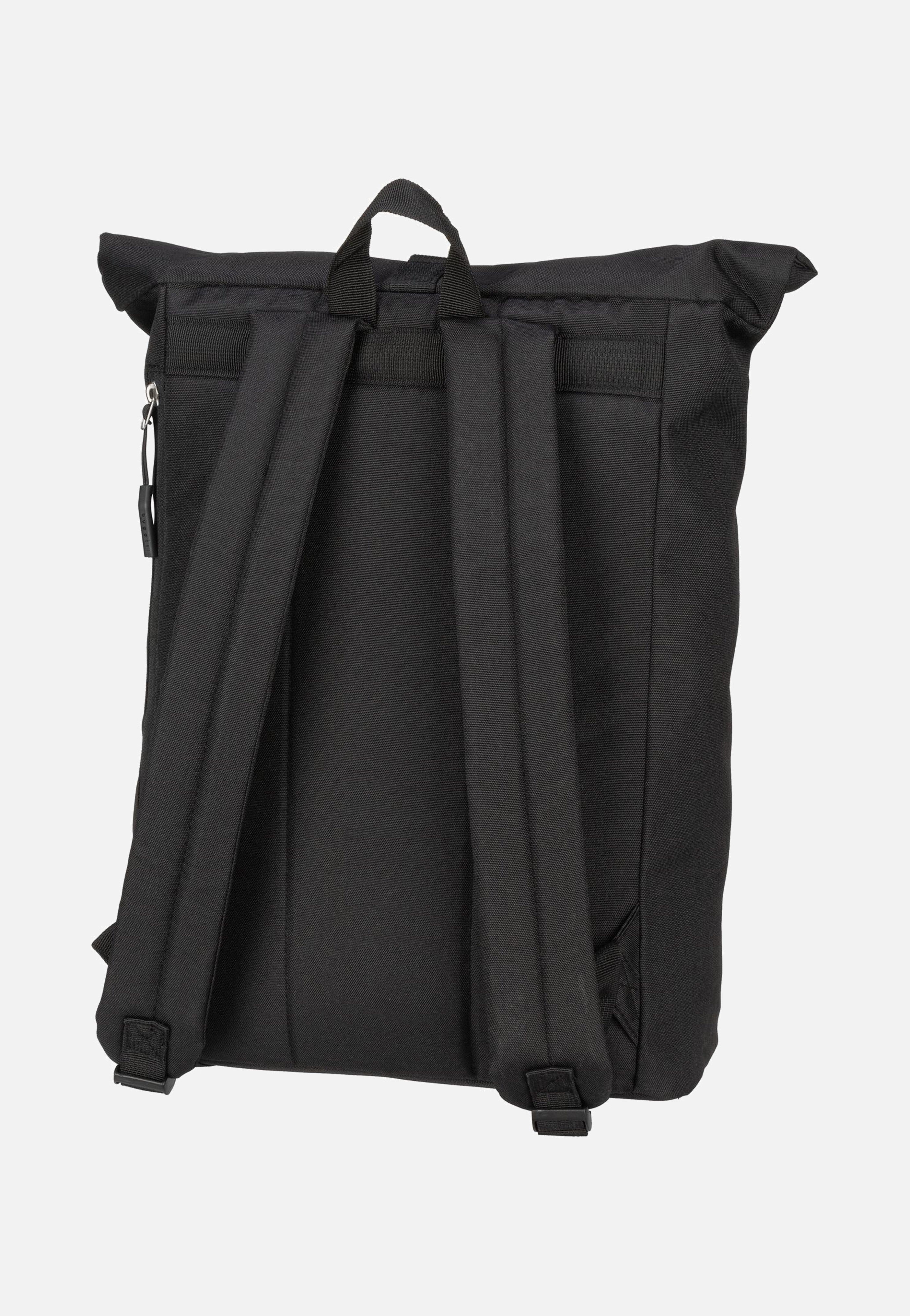Bugatti Blanc DeLight Backpack with Rolltop Schwarz Rolltop Rucksack