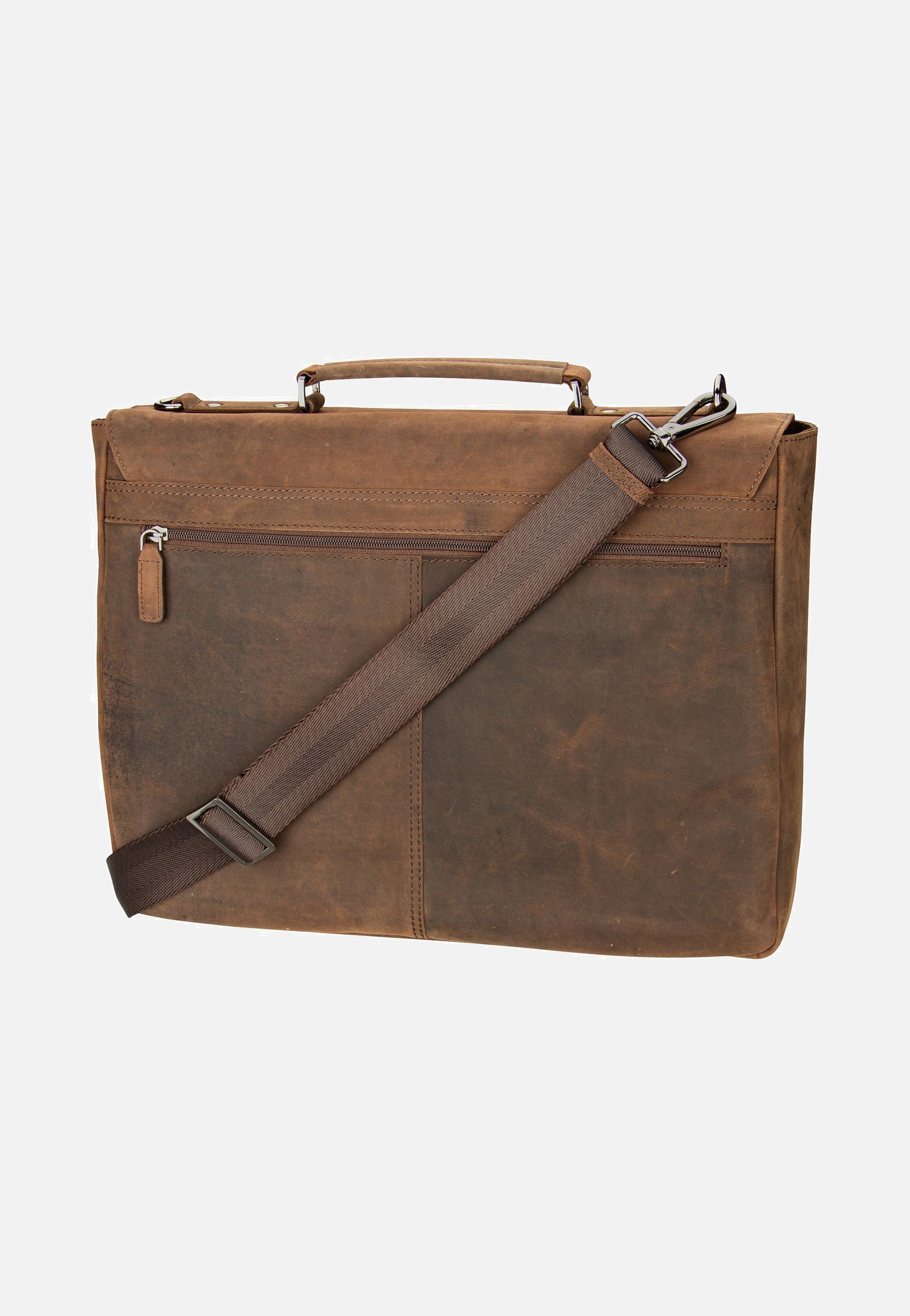 Bugatti Luca With Flap Braun Aktentasche