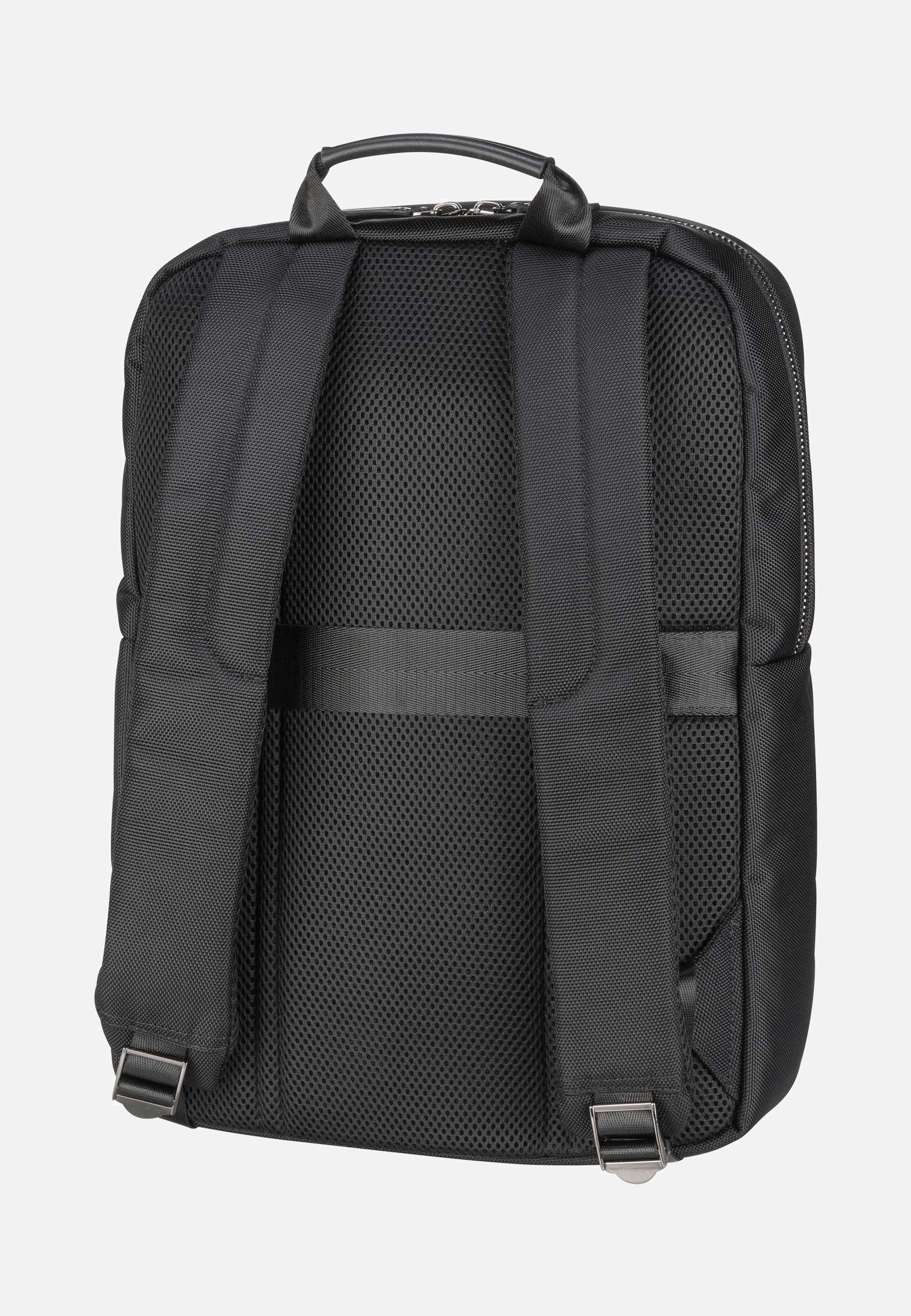 Bugatti Nero Medium Schwarz Rucksack