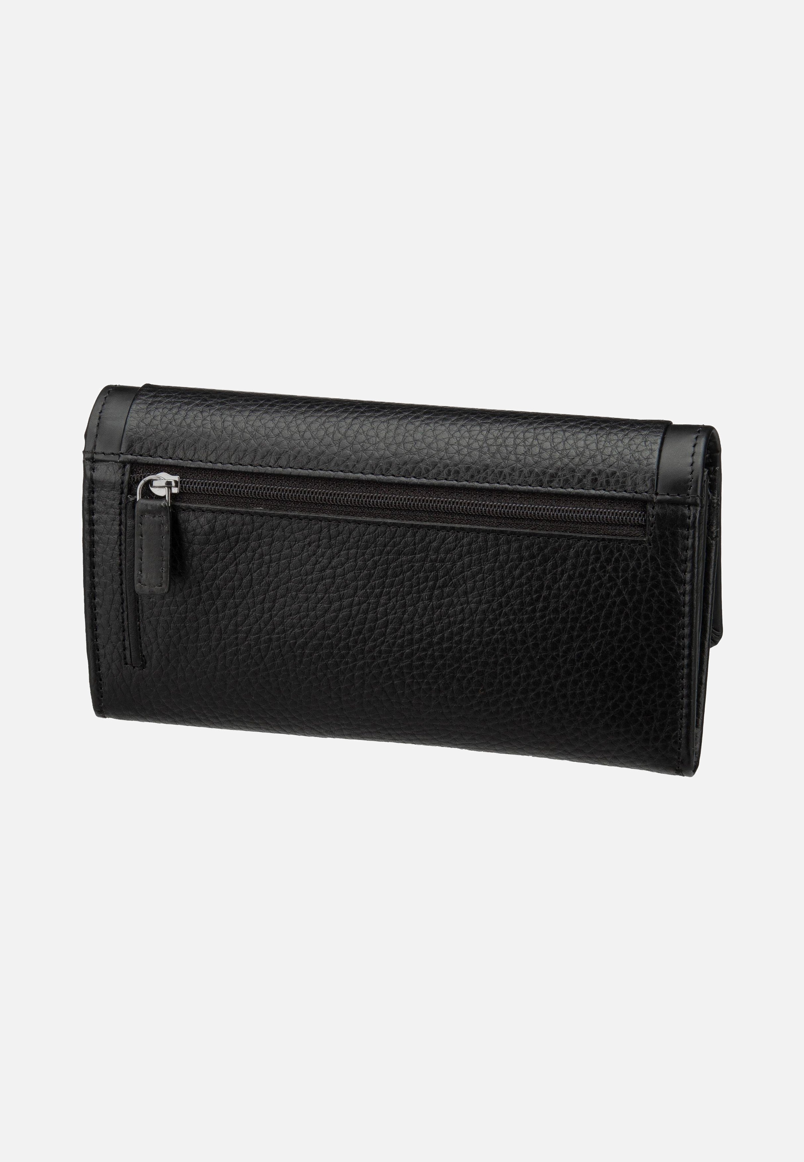 Bugatti Sina Ladies Long With Flap Schwarz Portemonnaie