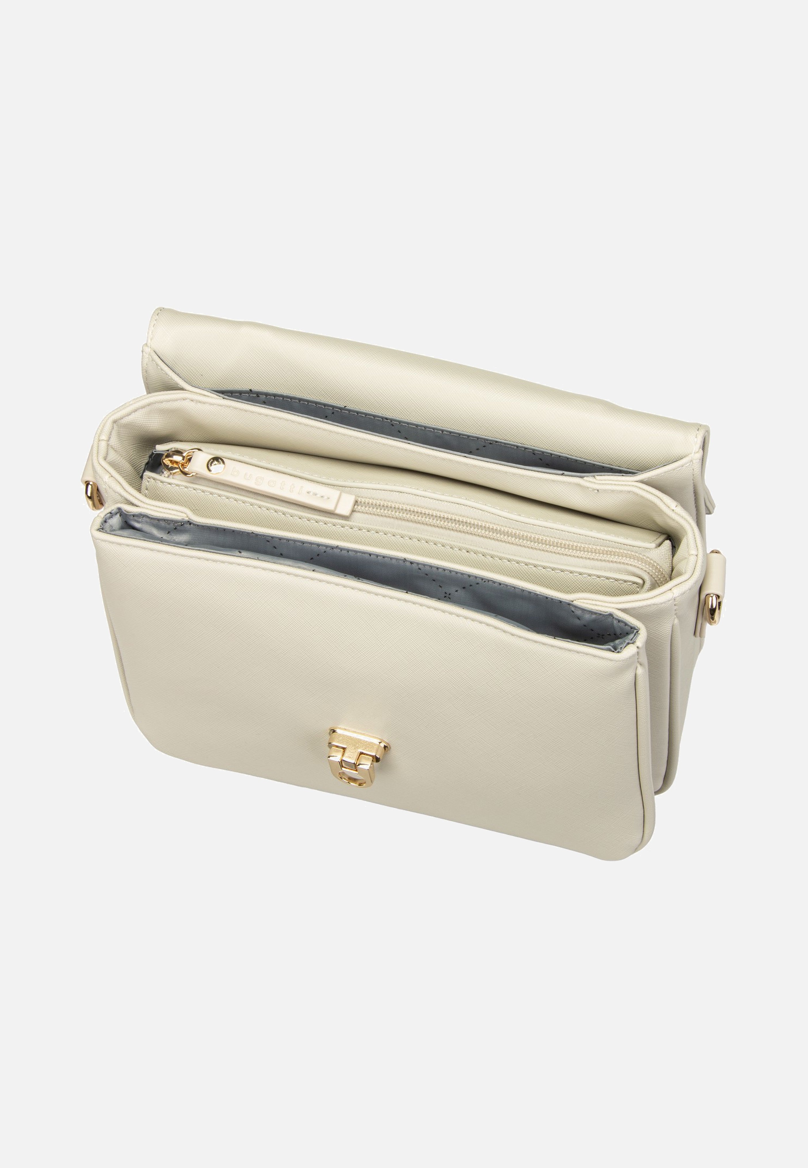 Bugatti Ella Saffiano Classic Bag Beige Schultertasche