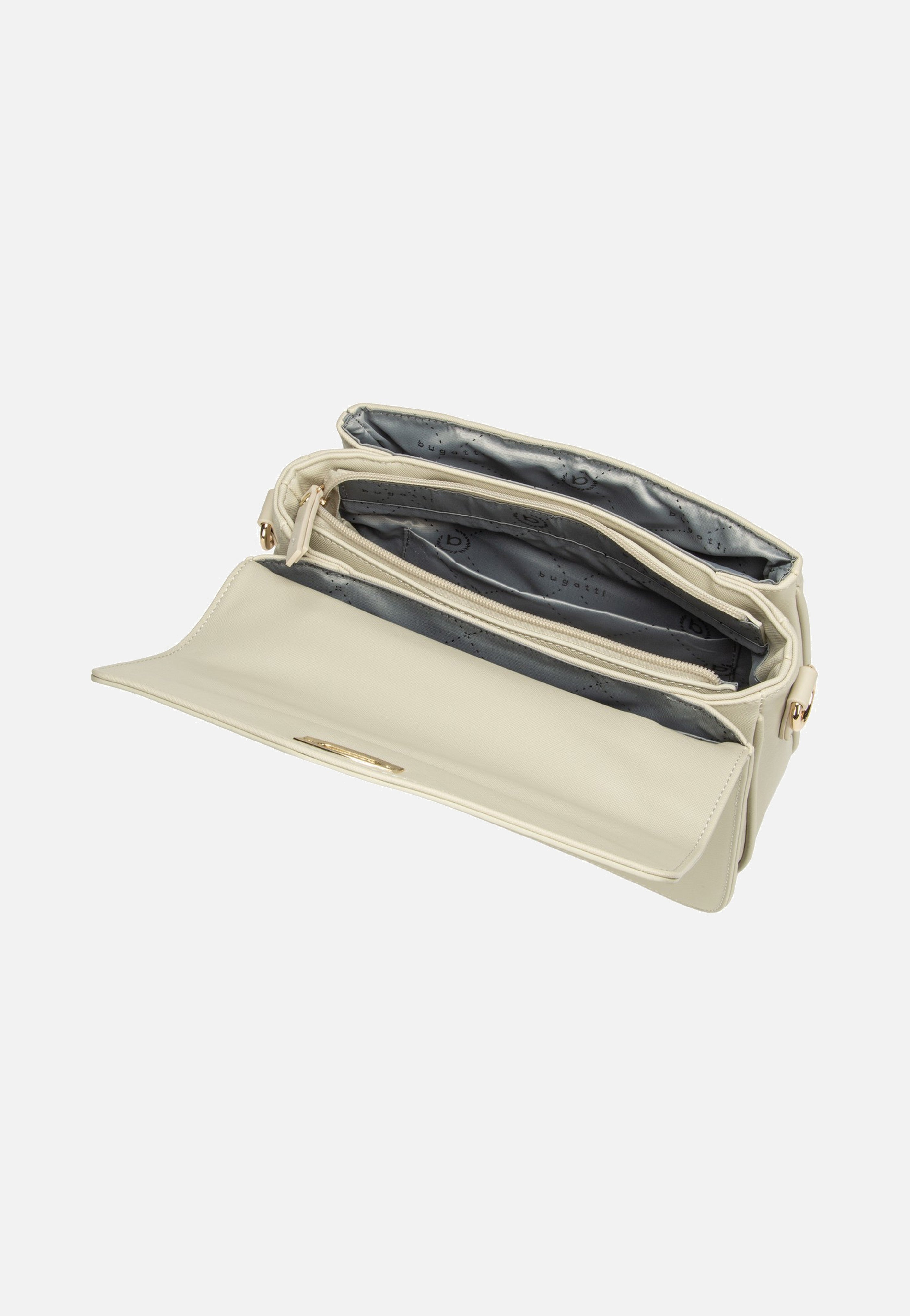 Bugatti Ella Saffiano Classic Bag Beige Schultertasche