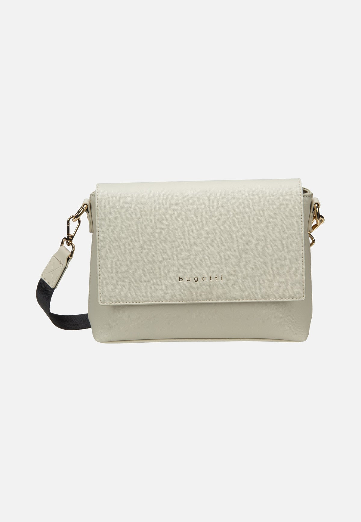 Bugatti Ella Saffiano Shoulder Bag Beige Schultertasche