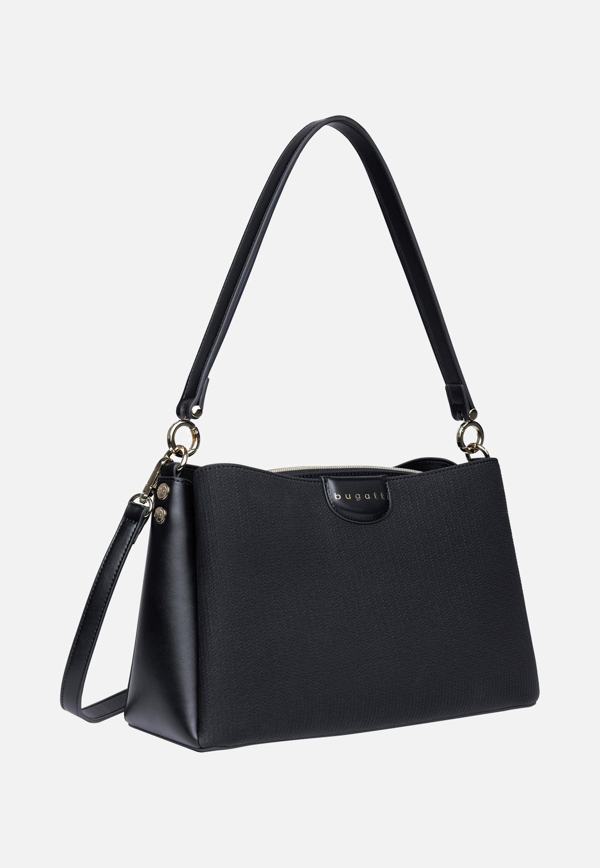 Bugatti Leah Shoulder Bag M Black Schultertasche