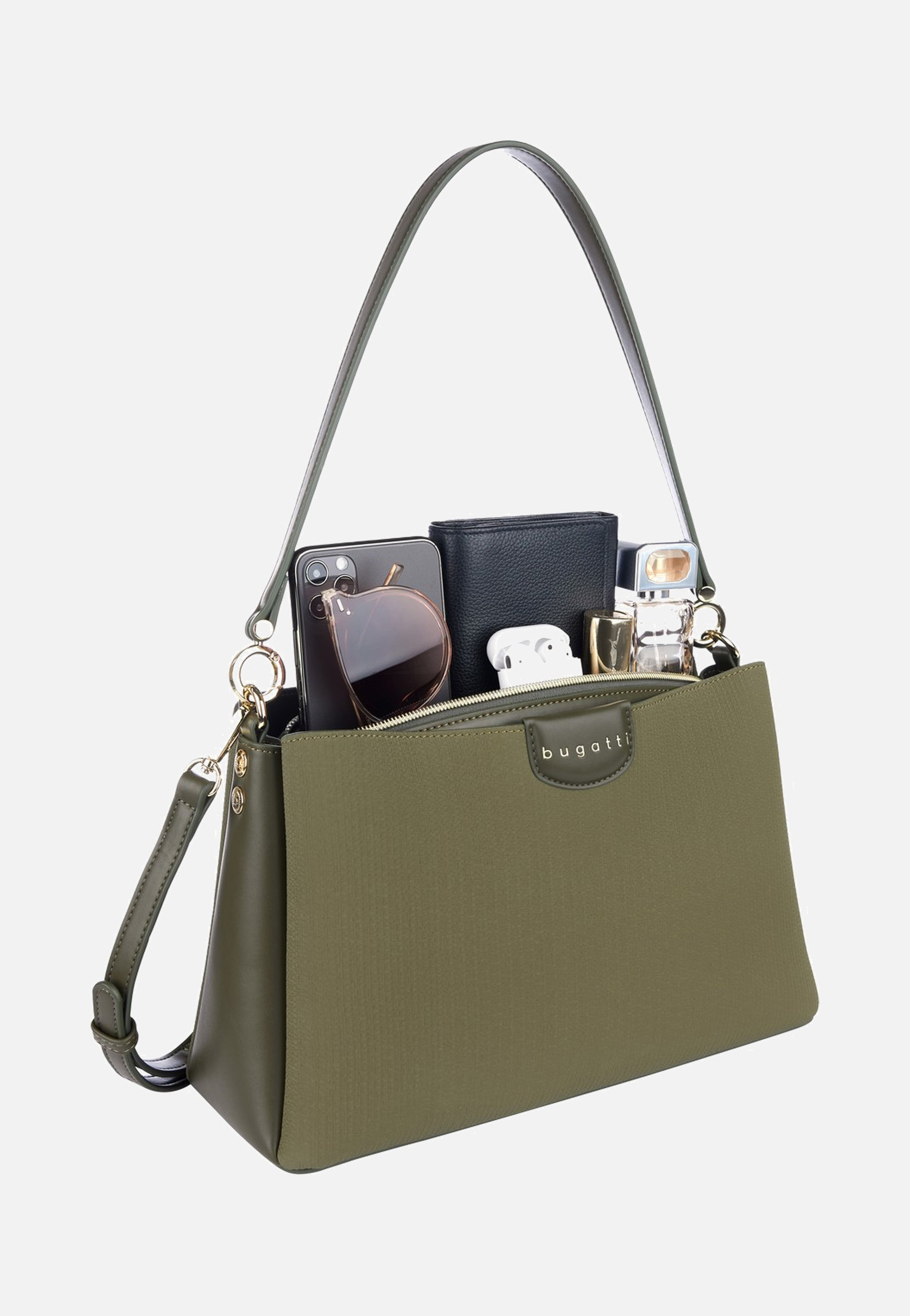 Bugatti Leah Shoulder Bag M Olive Shoulder Bag