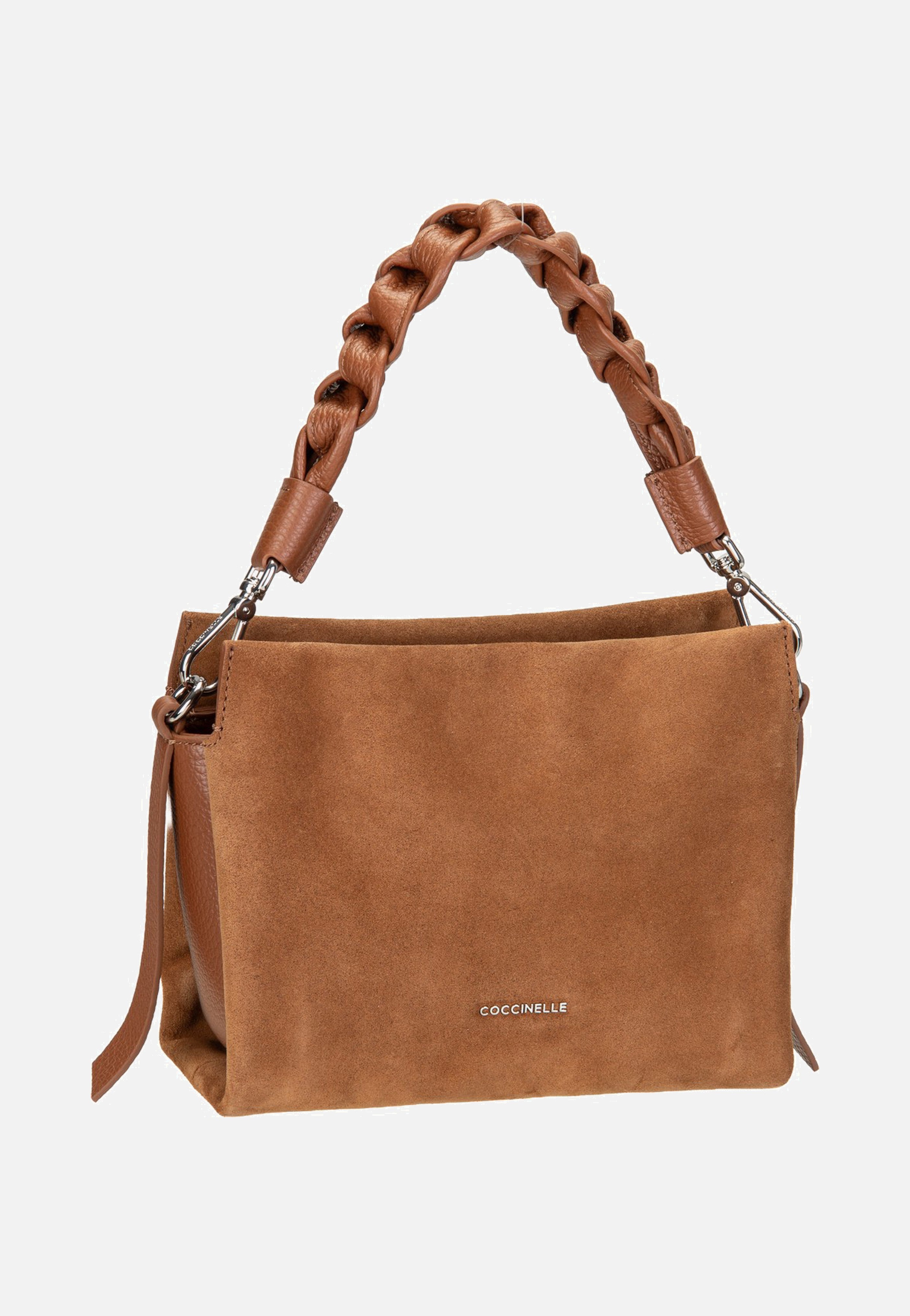 Coccinelle Boheme Suede Bimaterial 5801 Cognac/Cognac Handle Bag