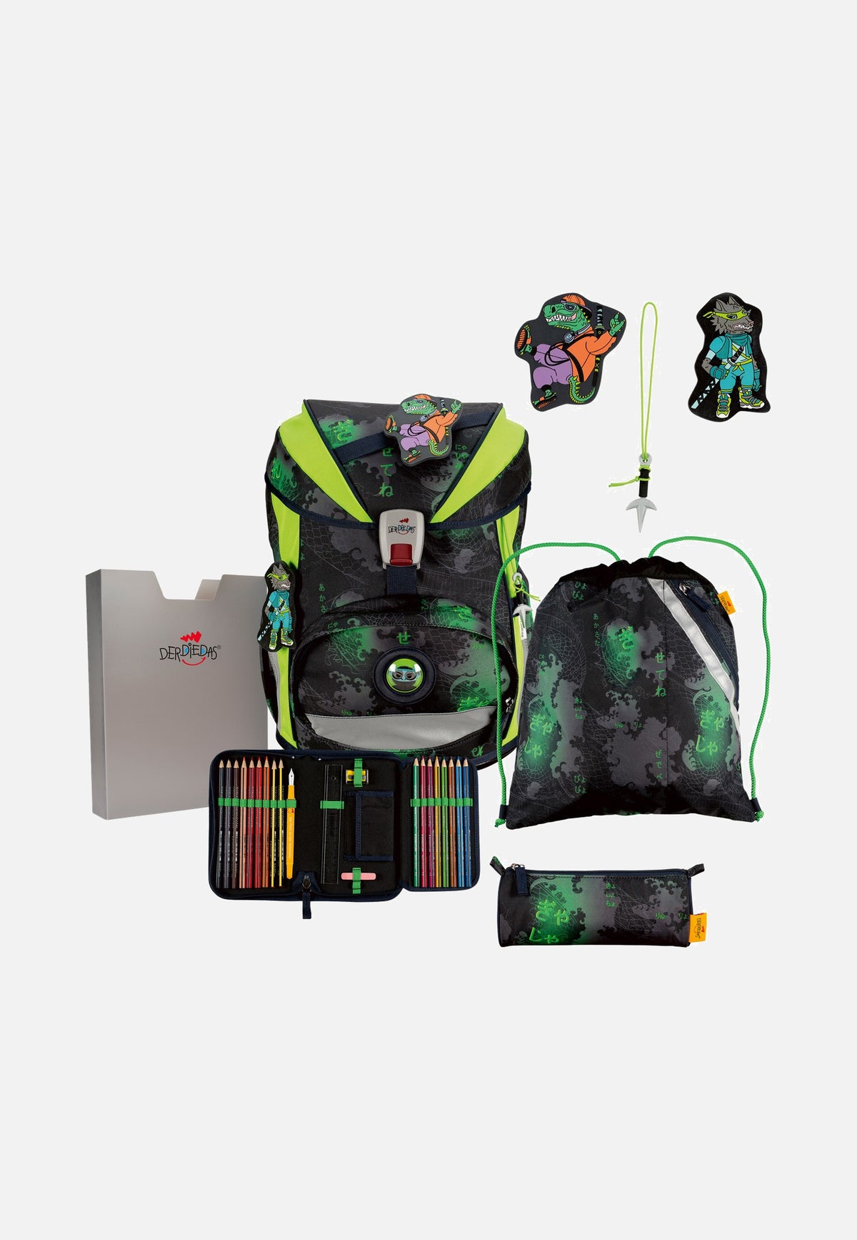DerDieDas ErgoFlex Superlight Set Funny Fighter Schulrucksack