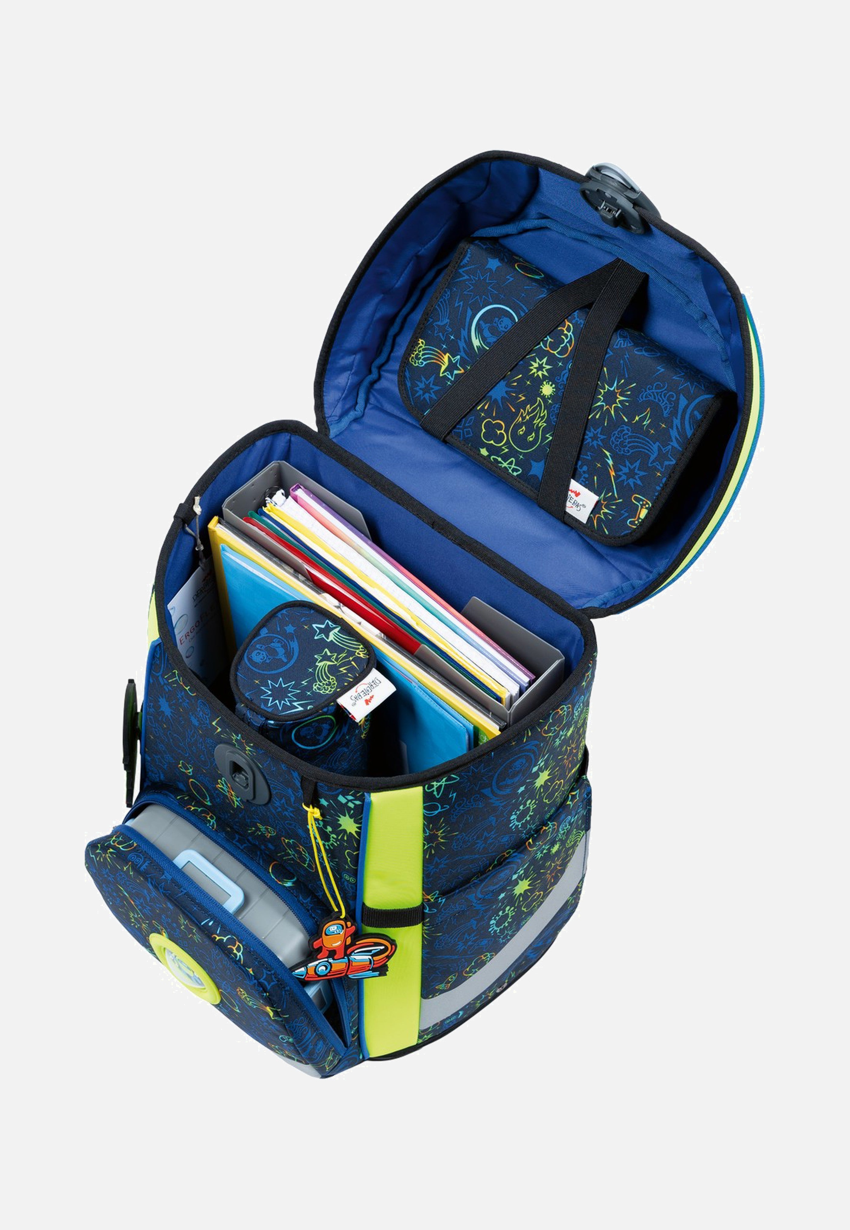 DerDieDas ErgoFlex Easy Set Neon Crazy School Rucksack